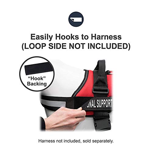 Reflective Dog Patches with Hook Backing - Service Dog, Emotional Support, Therapy Dog Training Patches for Vests, Harnesses & Collars | High Visibility Safety Gear for Night Walks and Outdoor Adventures