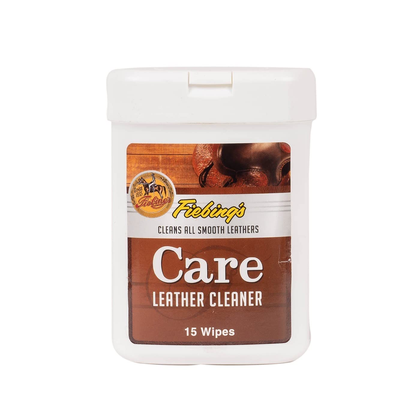 Fiebing's Leather Cleaner & Conditioner Wipes (15 Count) - Gentle Cleaning for Leather Couches, Car Seats, Shoes, Handbags - Prevents Cracking & Fading - Ideal for Home, Office & Car Care