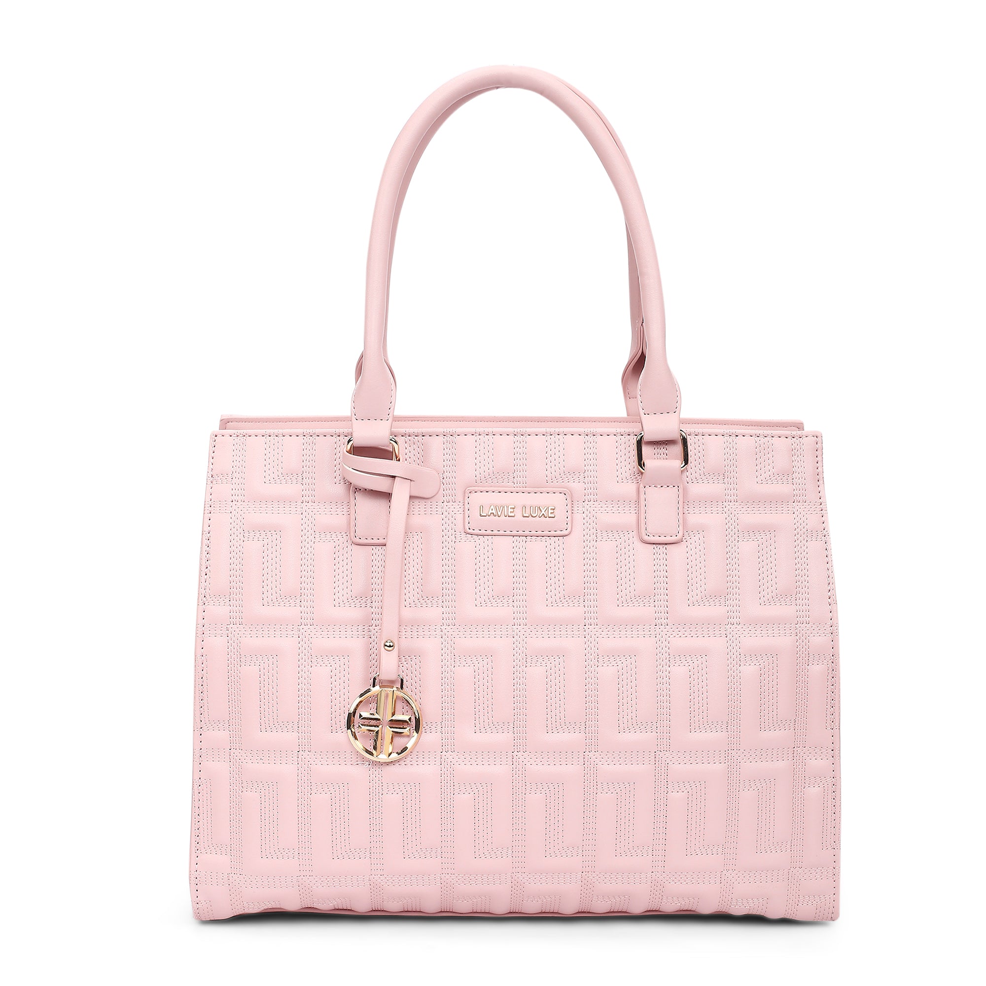 Lavie Luxe Jelly Light Pink Large Women's Satchel Bag - Stylish Handbag for Work, Travel & Everyday Use
