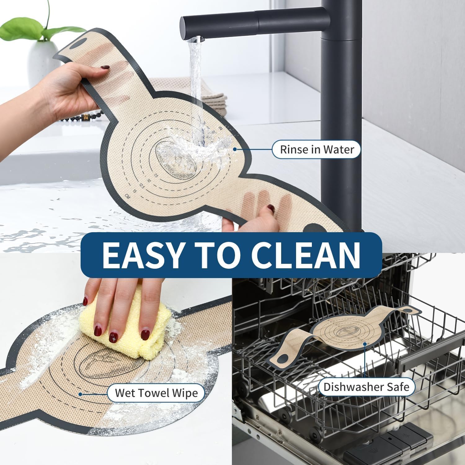 2 Pack Silicone Bread Sling for Dutch Oven - Non-Stick Heat Resistant Reusable Baking Mat with Long Handle - Perfect for Sourdough Bread Making, Artisan Loaf Transfer & Baking Accessories - Ideal for Home Bakers & Bread Making Enthusiasts