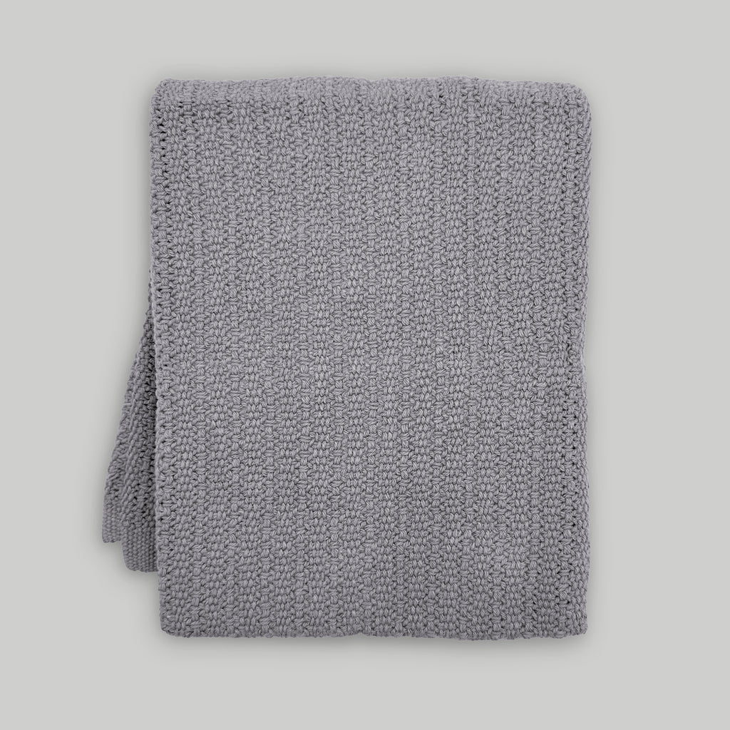 Soft Cellular Cotton Baby Blanket - Breathable Grey Swaddle Blanket for Newborns & Infants | Perfect for Nursery, Stroller & Travel