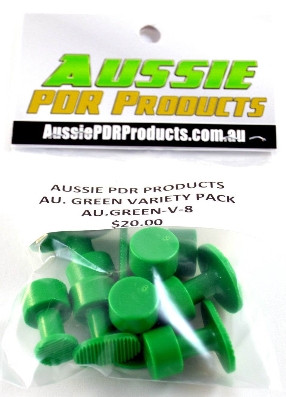 Aussie Green Groved Glue Tabs Variety Pack (8 Pieces) - Strong Adhesive Strips for Home, Office & DIY Projects - Perfect for Hanging Posters, Photos & Light Decorations