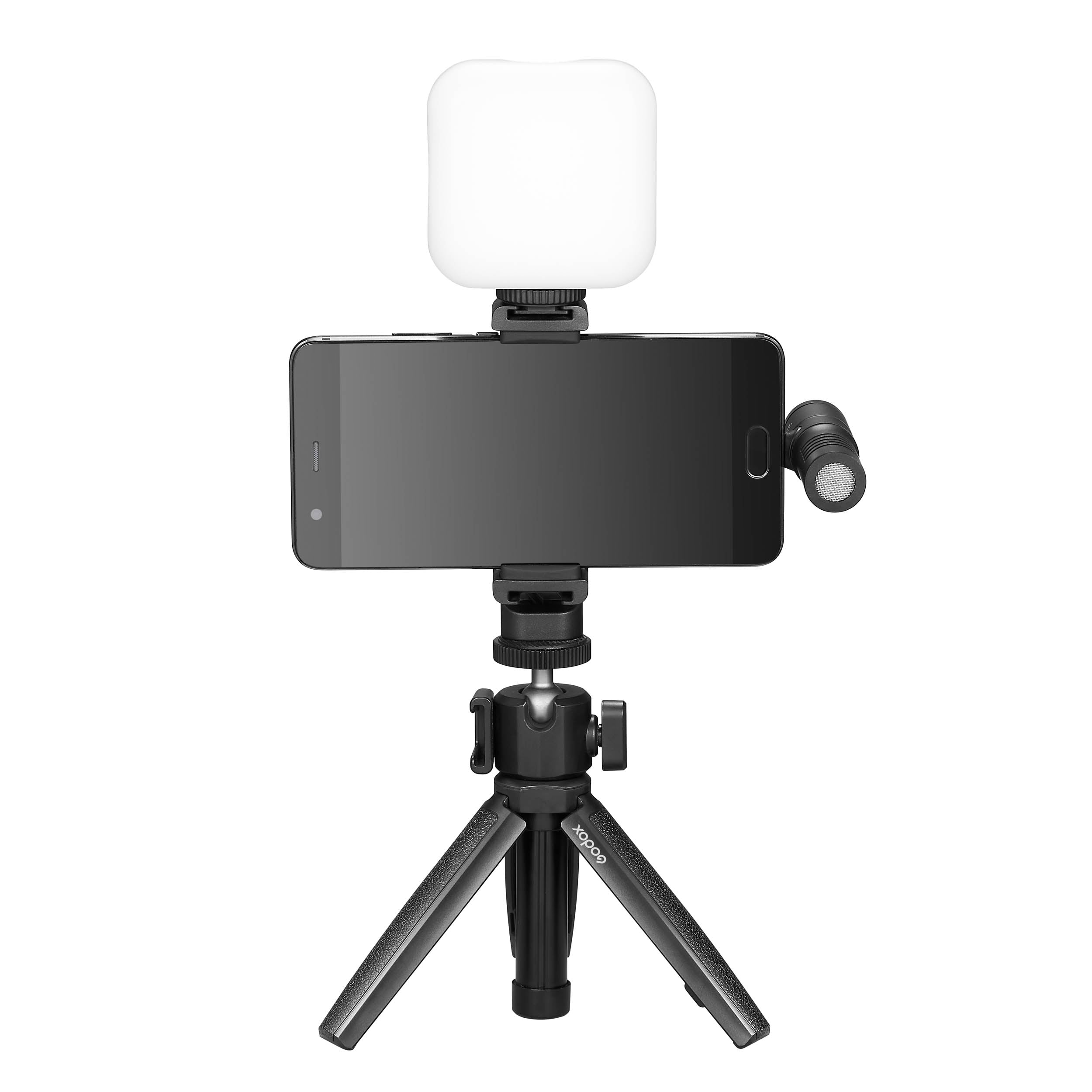 Godox VK2 LT All-in-One Vlogging Kit with Bi-Color LED Video Light - Perfect for YouTube, TikTok & Live Streaming (Clearance Sale)