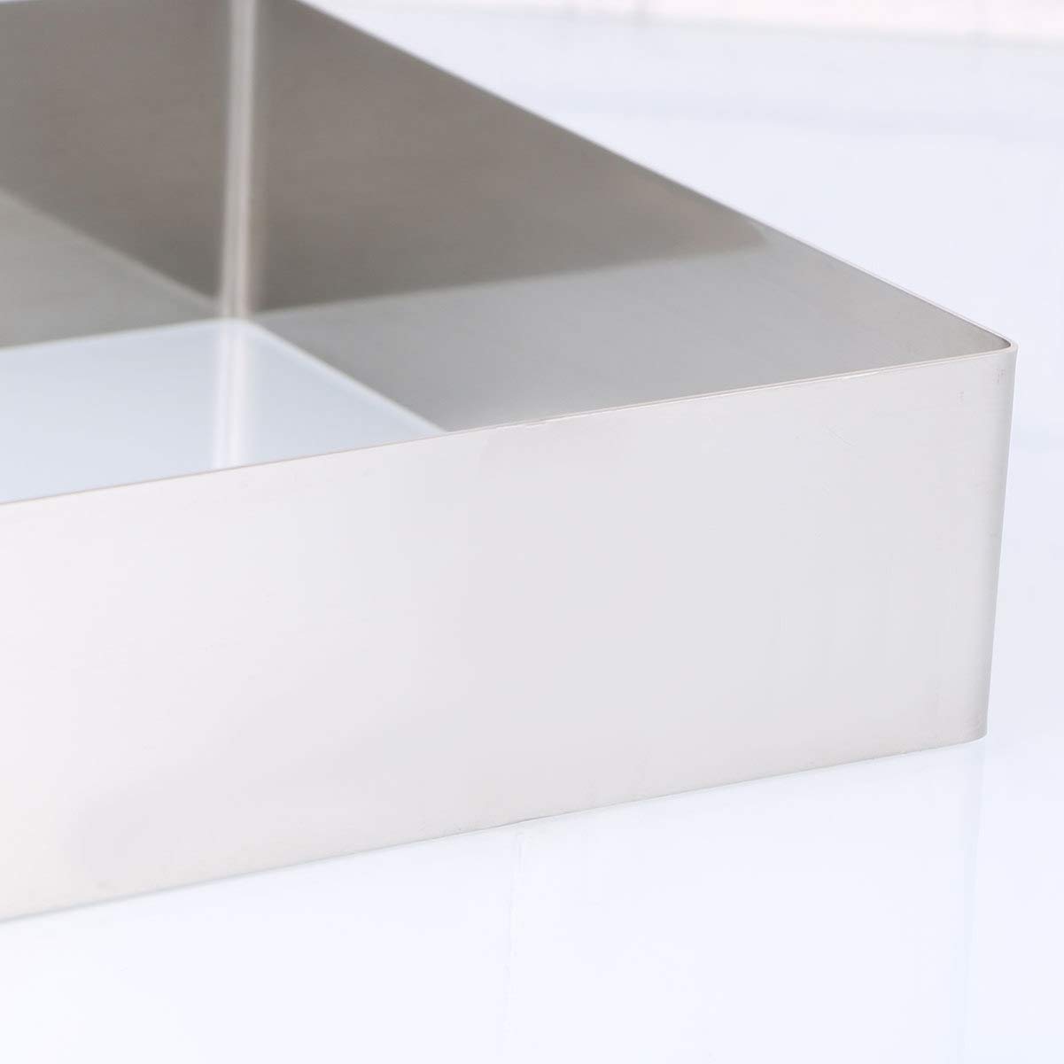 Lurrose 10 Inch Stainless Steel Square Mousse Mold - Professional Baking Tool for Cakes, Pastries, Desserts | Perfect for Birthday Parties, Wedding Cakes & Home Baking