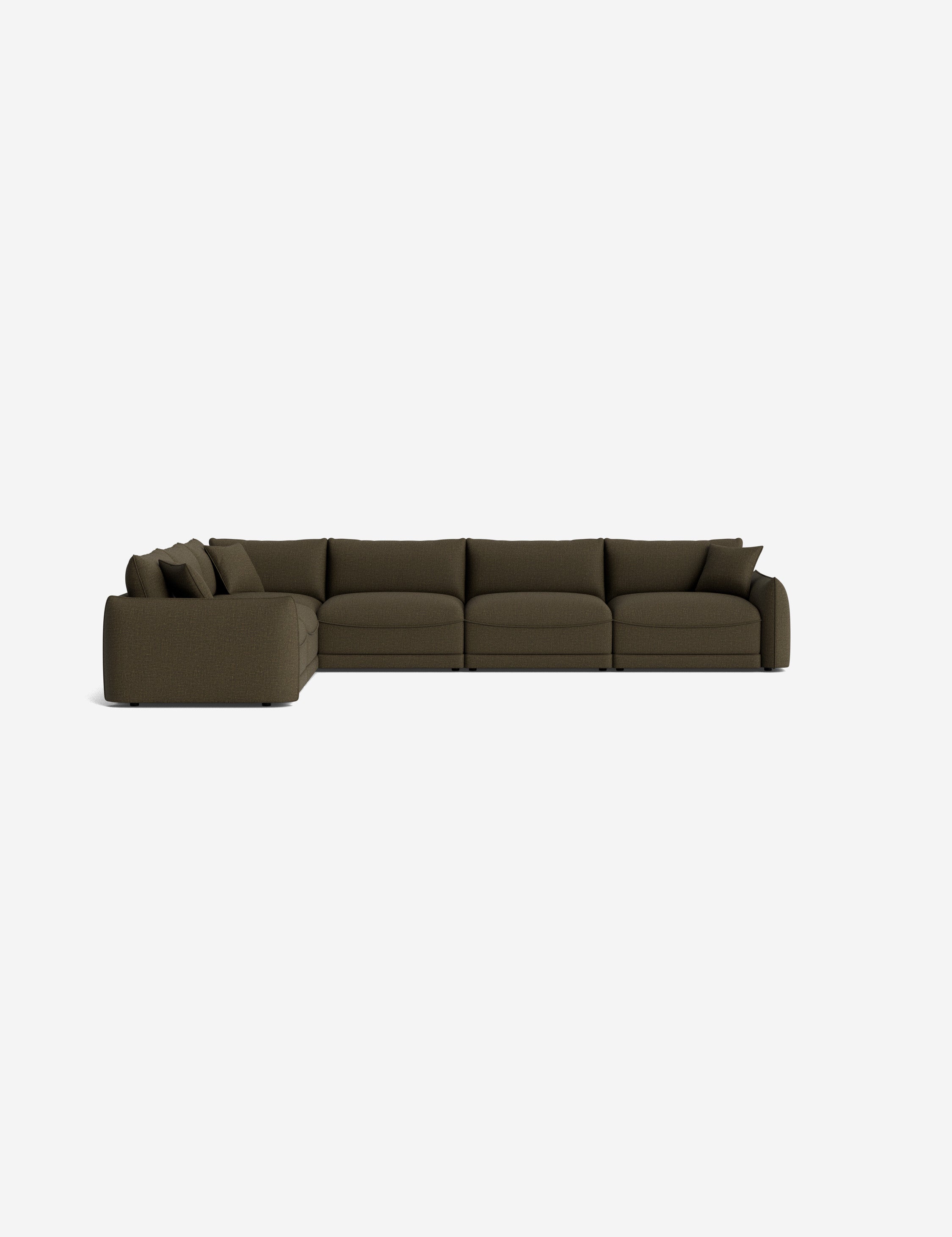Balmer Modular Corner Sectional Sofa - Modern L-Shaped Couch with Reversible Chaise for Living Room, Family Room & Home Theater - Soft Fabric Upholstery & Sturdy Wood Frame