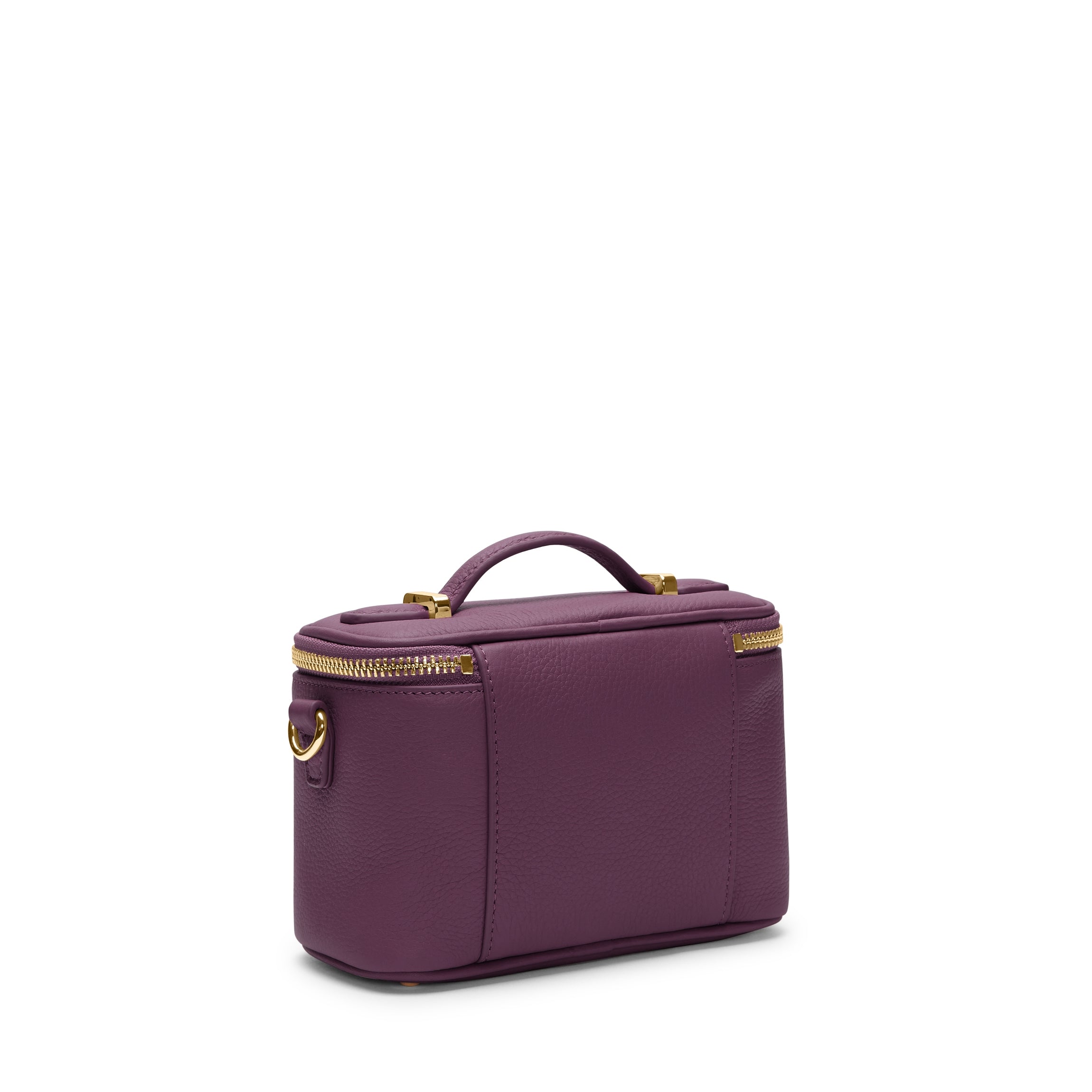 Maddie Micro Train Case Crossbody Bag in Deep Plum - Stylish and Compact Purse for Women, Perfect for Travel, Work, and Everyday Use
