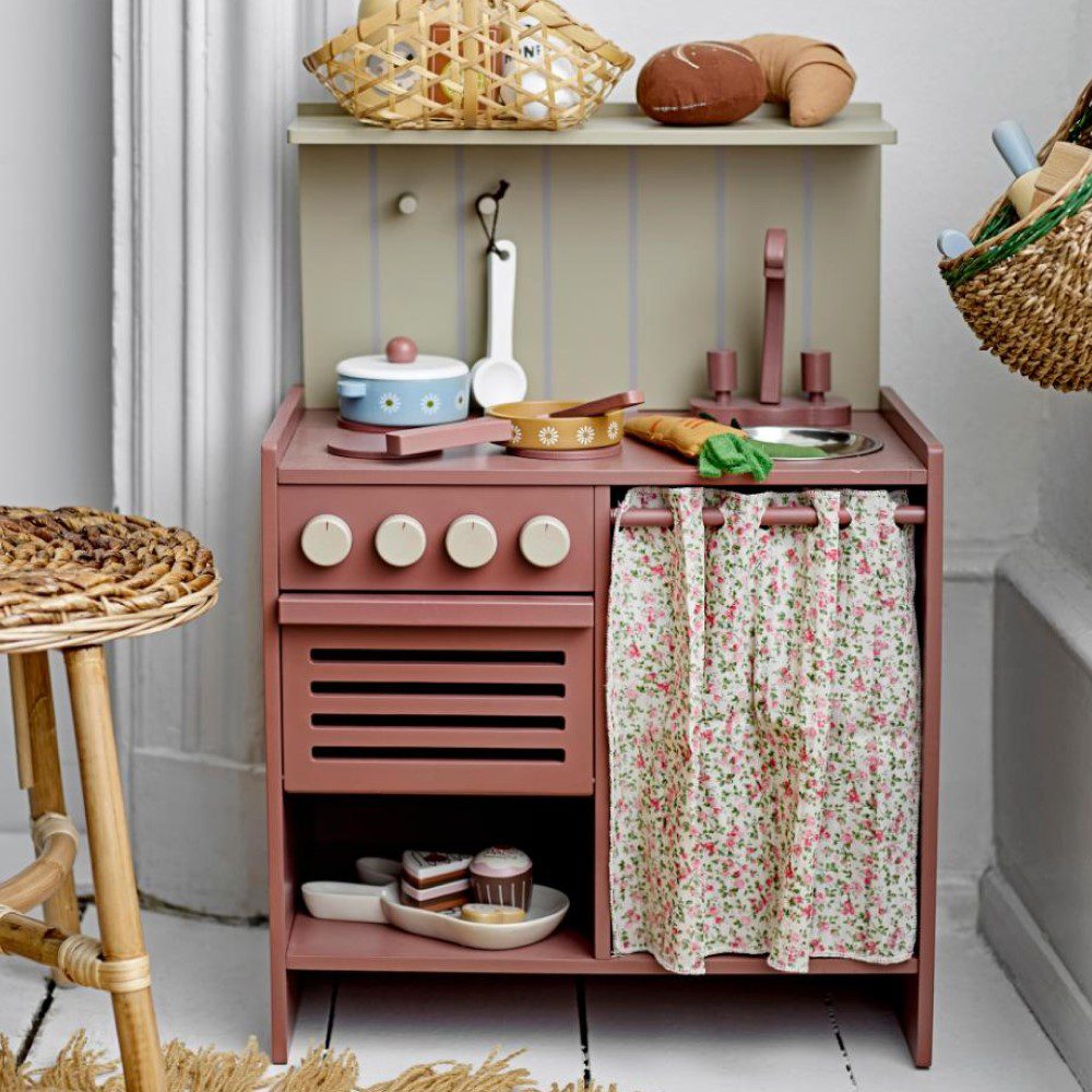 BLOOMINGVILLE Kids Pippi Mini Kitchen Stove - Pretend Play Toy for Toddlers & Children - Perfect for Imaginative Cooking Games & Role Play Activities in Playroom or Daycare