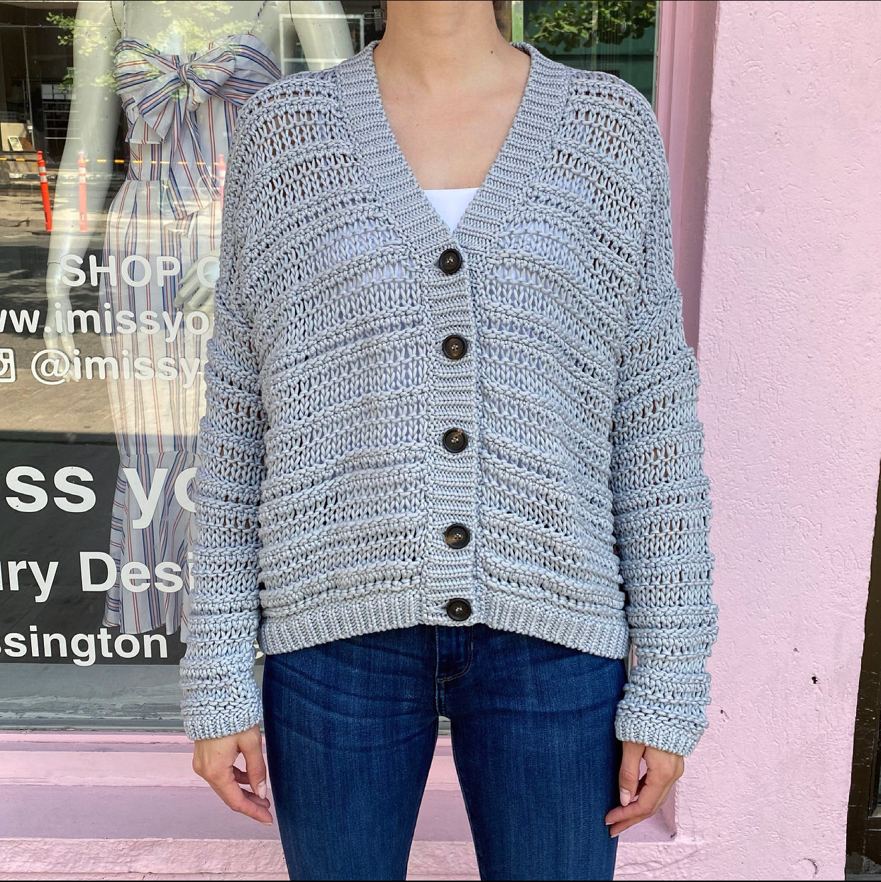 Brunello Cucinelli Light Grey Chunky Knit Oversized Cardigan Sweater for Women | Soft Cashmere Blend | Cozy Winter & Fall Layering Piece | Perfect for Office, Travel and Casual Outings