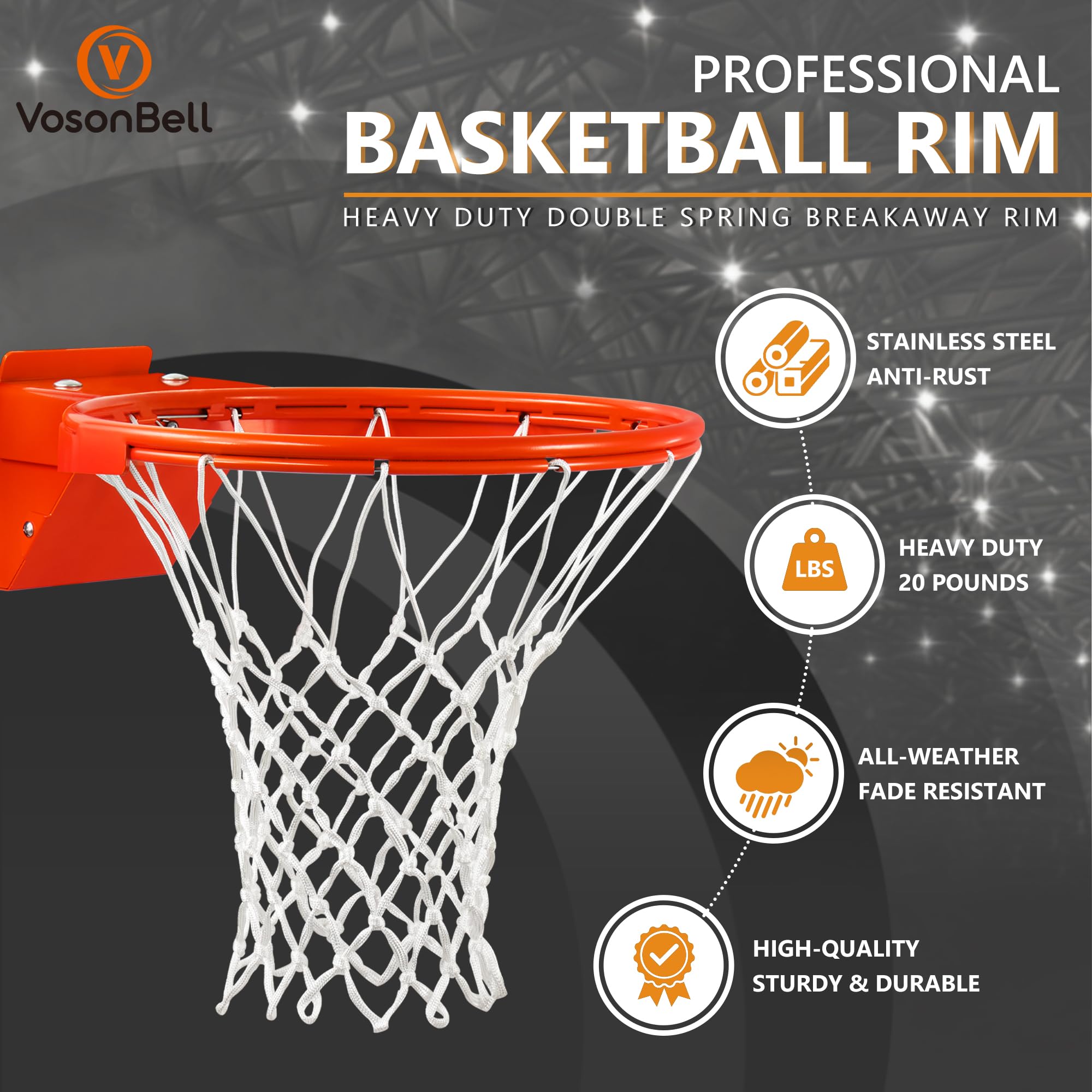 Heavy Duty Breakaway Basketball Rim - 18