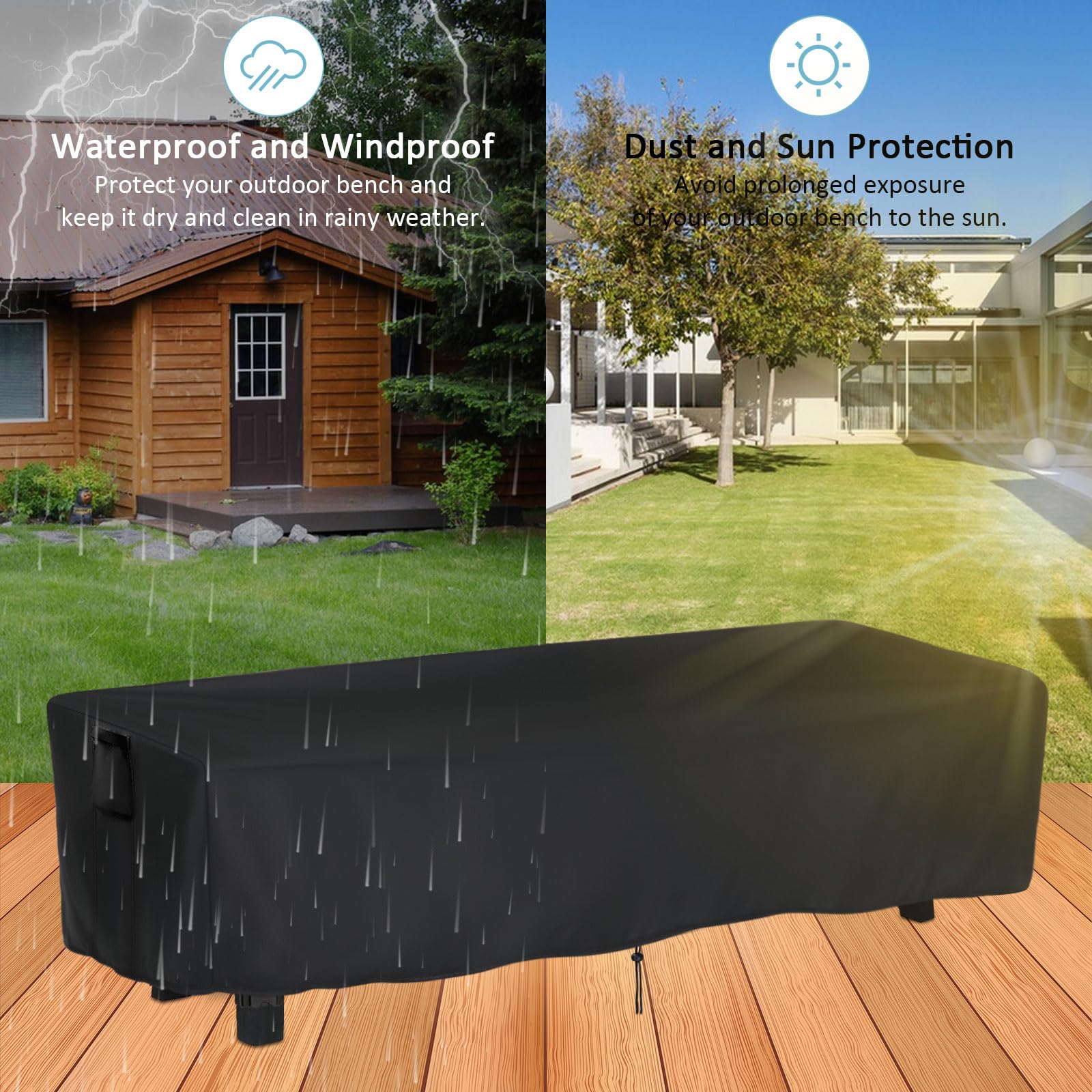 Waterproof Outdoor Bench Cover 63