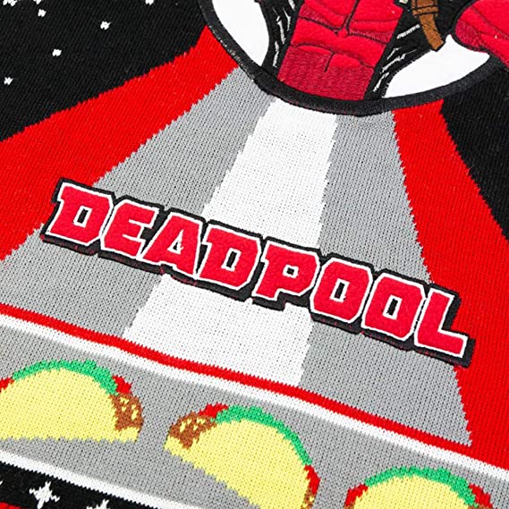 Marvel Deadpool Unicorn Christmas Sweater - Ugly Xmas Jumper for Women & Men (Size 2XS) | Fun Holiday Party Outfit & Cosplay Costume