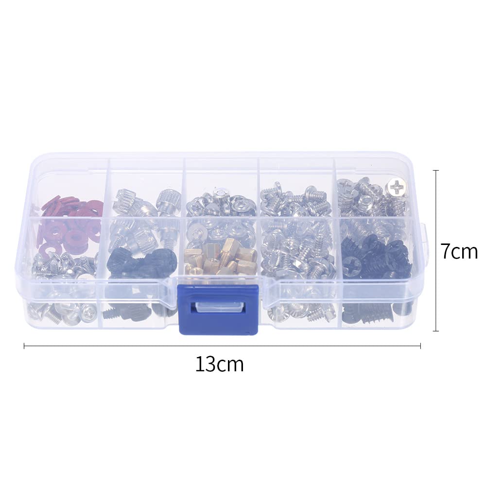 HUIOP 228PCS Computer Screw Kit - Premium PC Repair Screw Set for Case, Motherboard, GPU, HDD & Fan Maintenance | Essential Computer Building & Repair Tool Kit for DIY PC Assembly, Upgrades & Tech Support