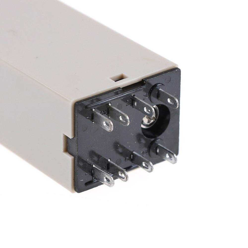 0-30 Minutes Time Delay Relay Timer Switch H3Y-2 DC 12V DPDT with Socket Base - Perfect for Industrial Automation, HVAC Systems, and Electrical Control Panels