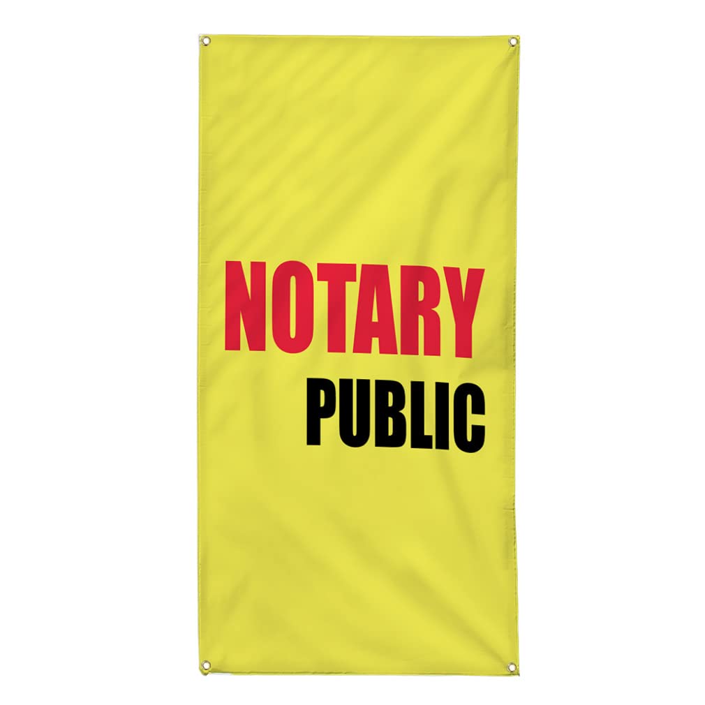 Custom Vertical Vinyl Banner - Weatherproof Notary Public & Business Promotion Sign (Multiple Sizes Available) - 96x48 Inch Outdoor Yard Sign with 8 Rustproof Grommets - Perfect for Storefronts, Trade Shows & Event Advertising
