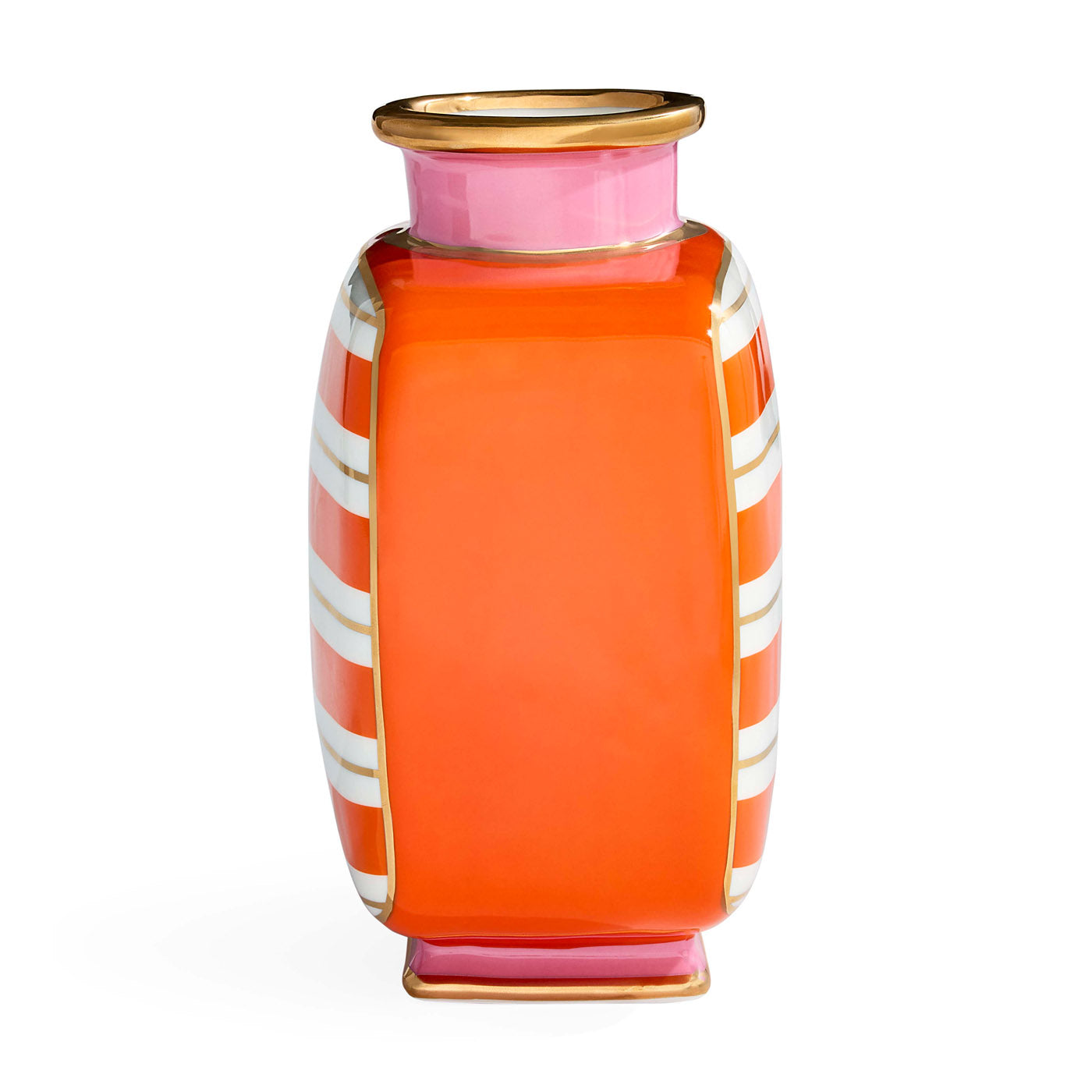 Portofino Square Glass Vase - Modern Home Decor Centerpiece for Dining Table, Wedding, and Living Room Decor