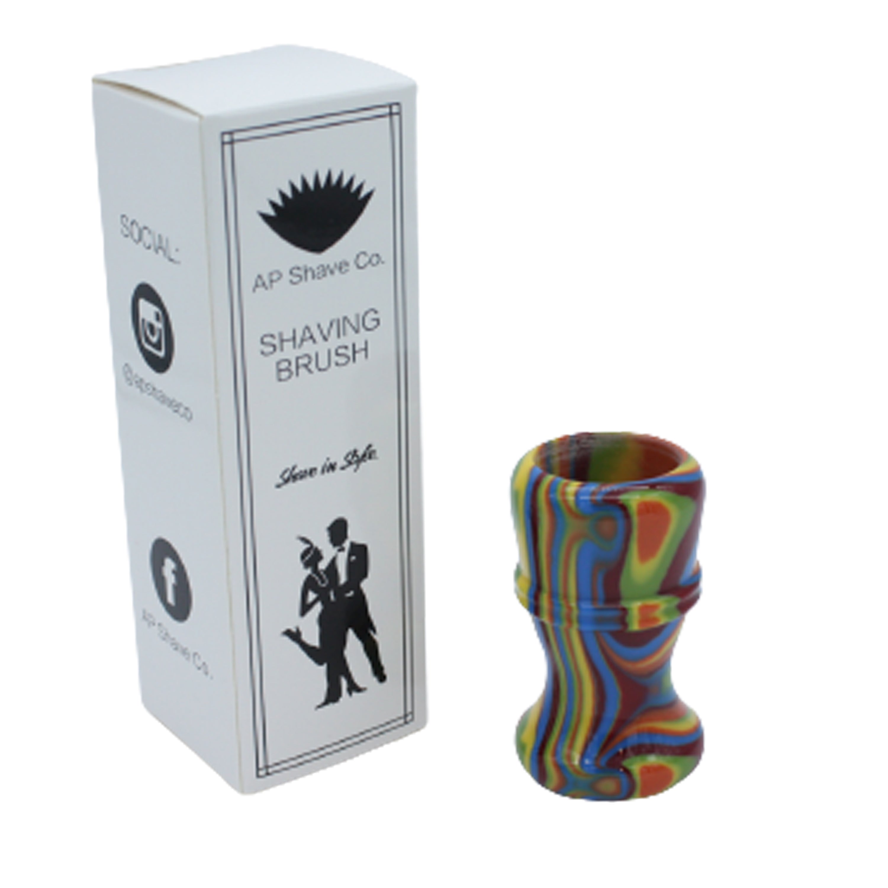 Premium Handcrafted Disco Shaving Brush Handle - Fits 24mm & 26mm Knots - Perfect for Wet Shaving & Grooming Gifts for Men