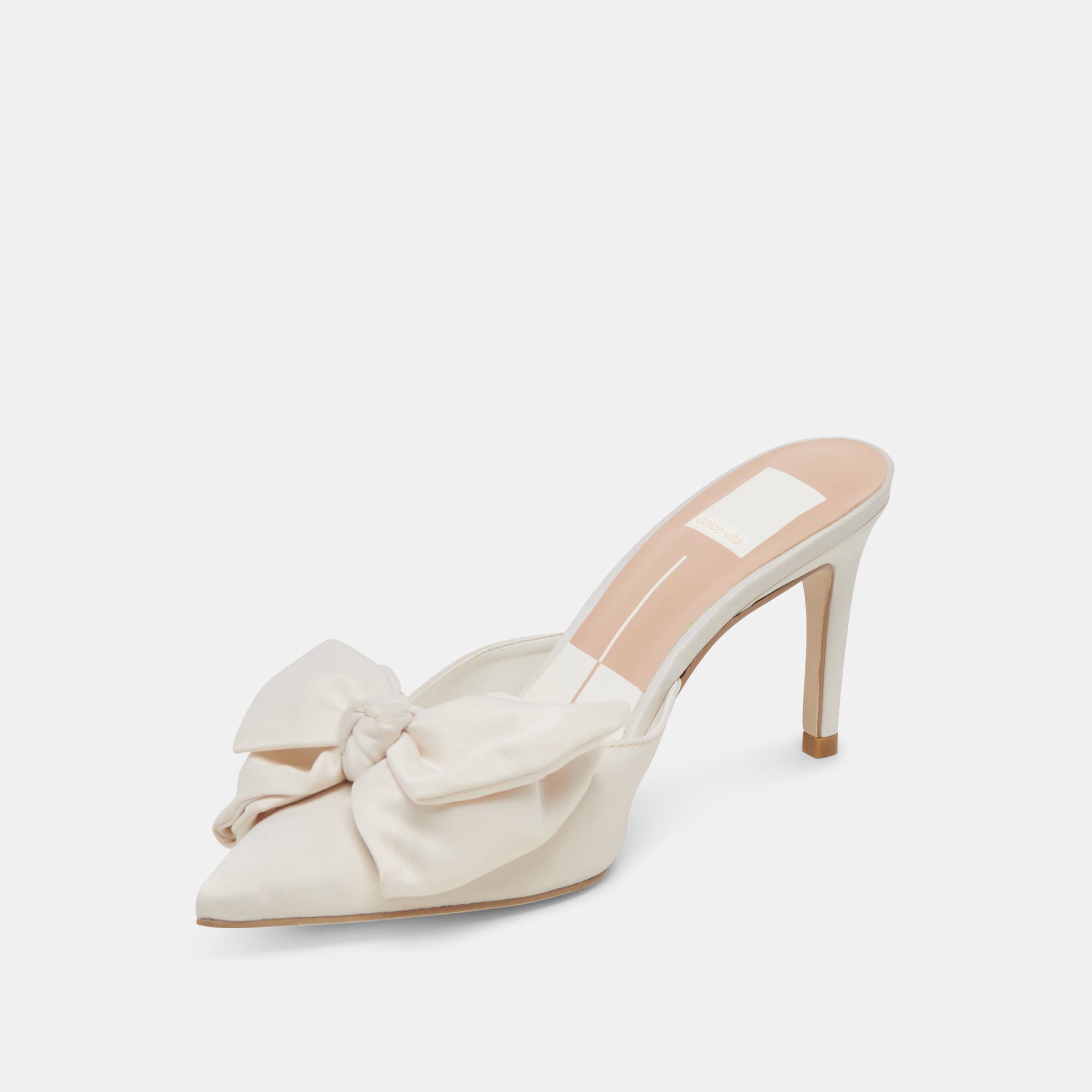 KAYLI Women's White Satin High Heels - Elegant Pointed Toe Pumps for Party, Wedding & Evening Wear