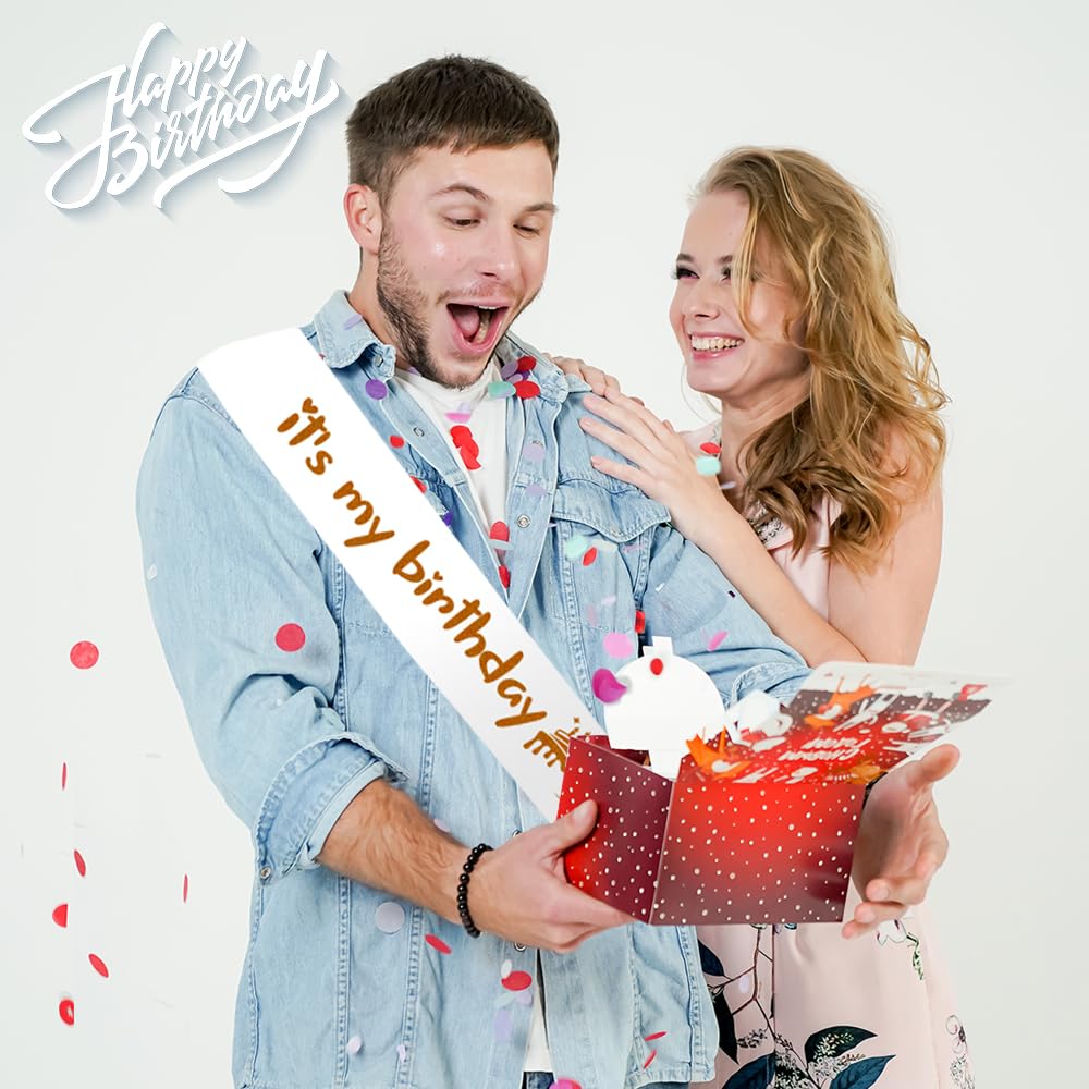 My Birthday Sash - Personalized Birthday Decorations & Party Supplies for Women & Men - Perfect for Birthday Parties, Bachelorette, Bridal Showers & Special Events