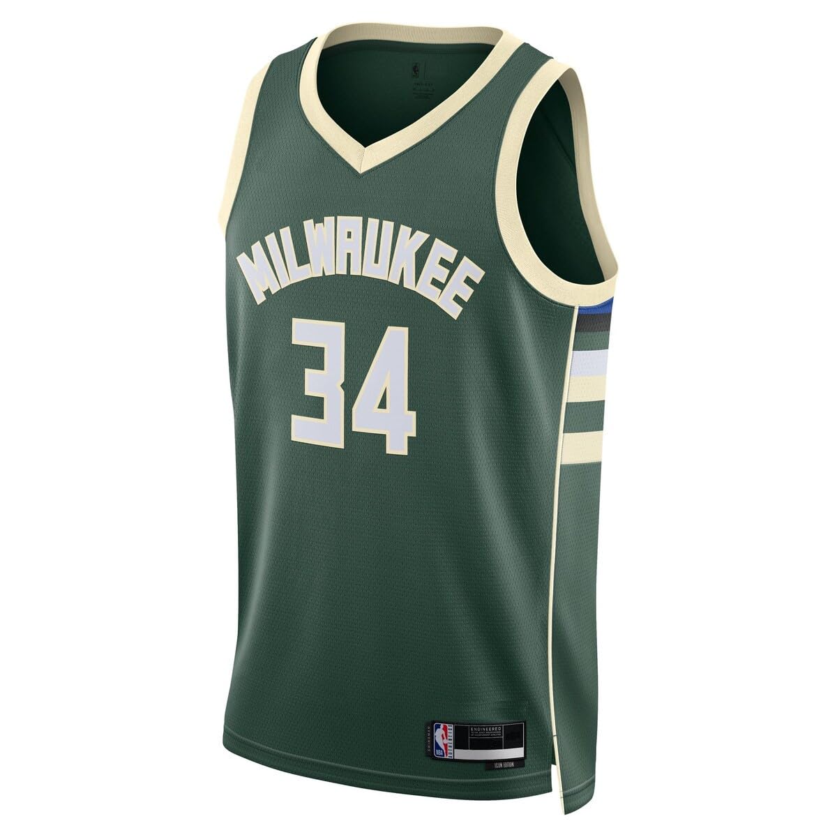 Giannis Antetokounmpo Milwaukee Bucks NBA Youth Basketball Jersey Sizes 8-20 - Green Icon Edition Swingman Jersey for Kids - Perfect for Games, Parties & Fan Events