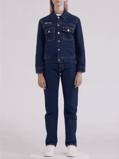 Women's Nettle Denim Jacket - Rinse Wash Distressed Vintage Style Lightweight Denim Jacket for Casual Outfits & Streetwear Fashion