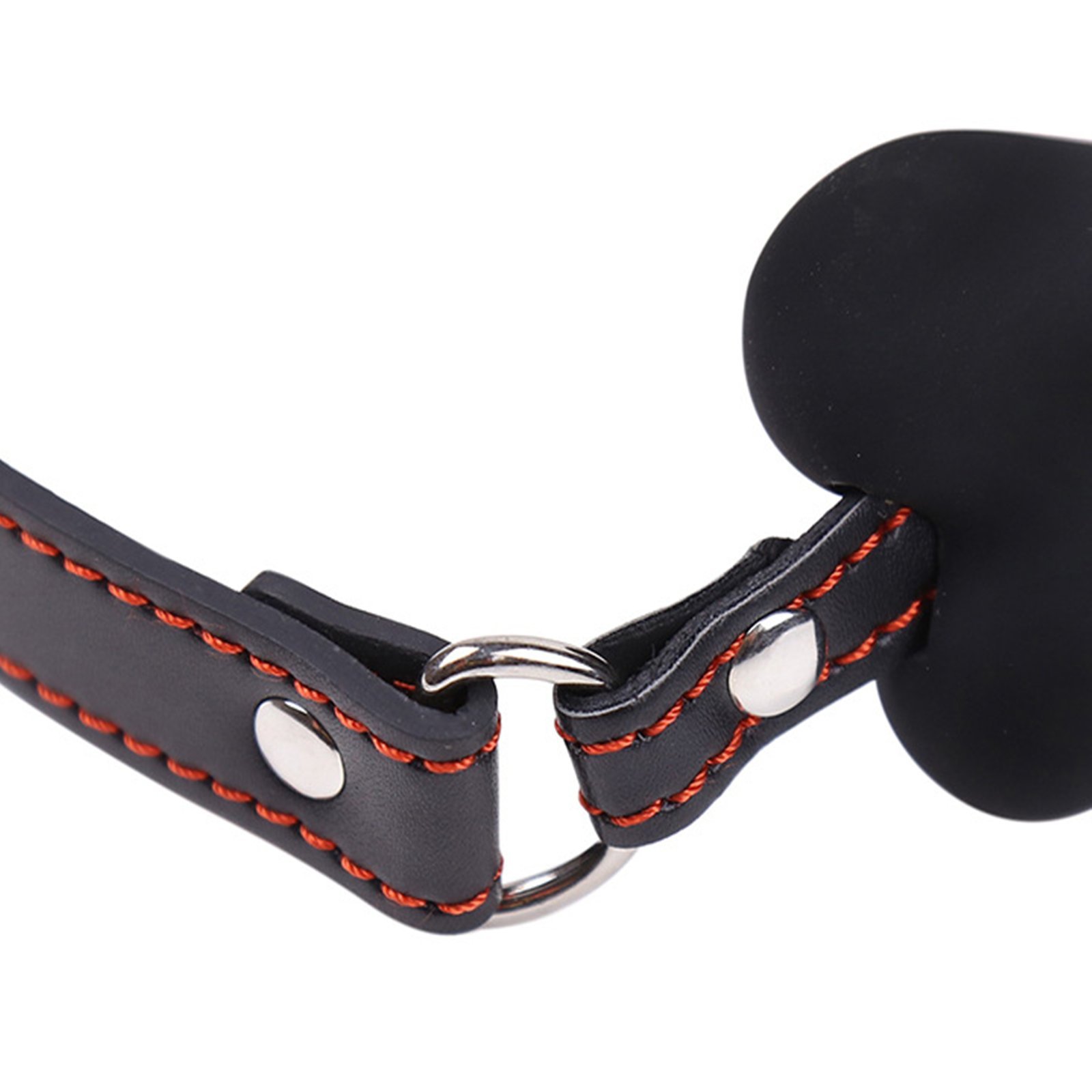 Premium Silicone Dog Bone Gag - Black BDSM Bondage Gear for Adults, Breathable Ball Gag with Adjustable Straps for Safe Restraint - Perfect for Role Play, BDSM Scenes & Sensory Play