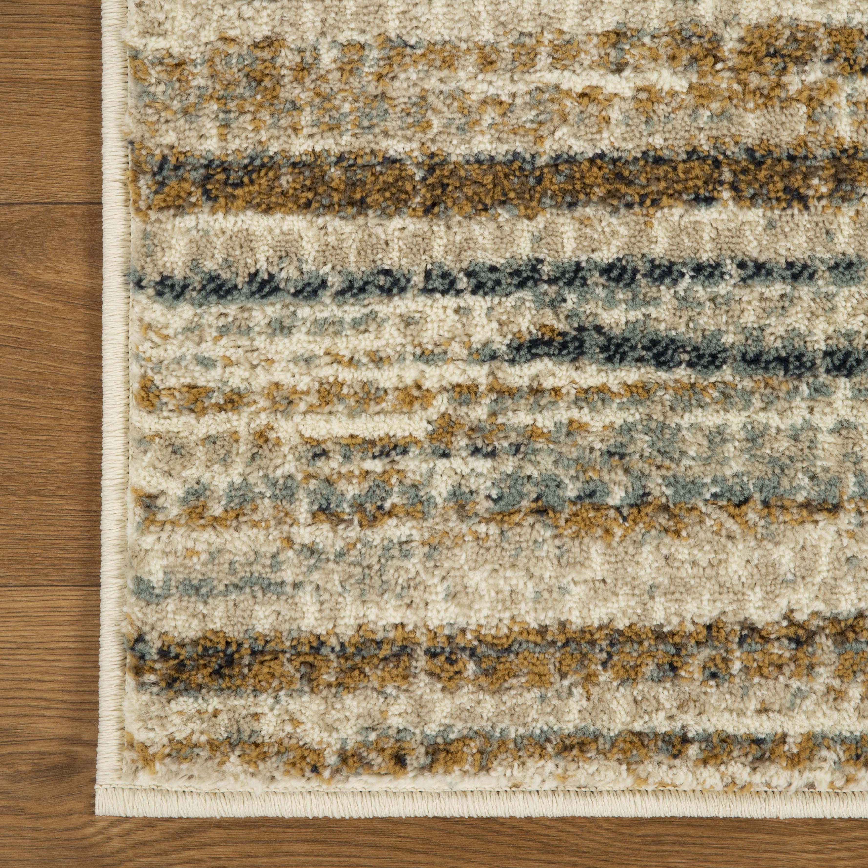 Montauk Striped Pastel Indoor Area Rug - Soft Bohemian Style Living Room Carpet for Bedroom, Nursery & Dorm Decor