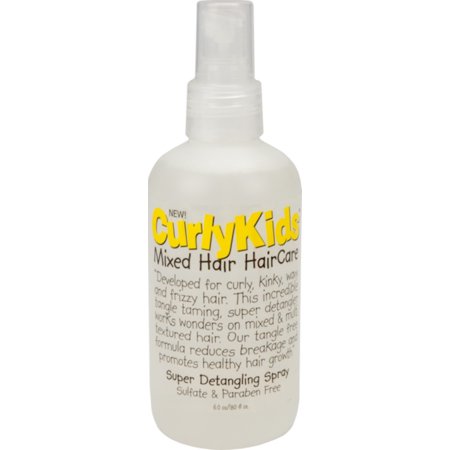 Curlykids Super Detangle Spray for Kids - 6 oz | Gentle Hair Detangler for Curly & Wavy Hair | Perfect for Daily Use & Post-Wash Care