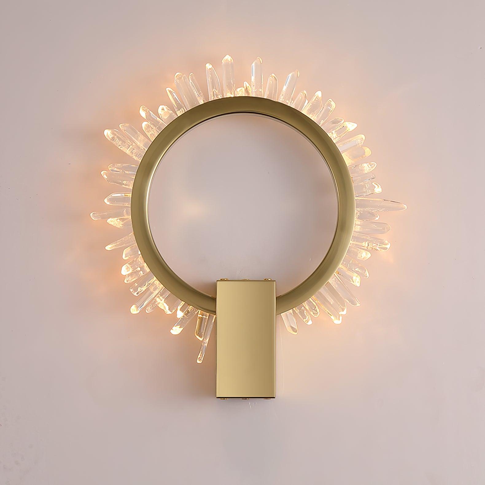 Natural Crystal Wall Lamp - Elegant Home Decor for Living Room, Bedroom & Hallway - Perfect for Ambient Lighting & Modern Interior Design