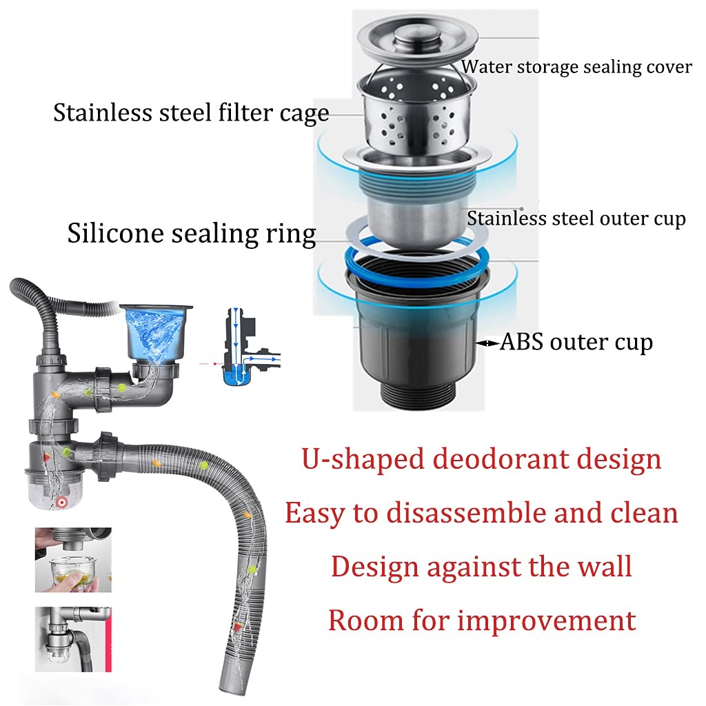 Black Round 304 Stainless Steel Kitchen Sink - Drop-In/Undermount for Bar Counter & Vegetable Washing (28×17cm)