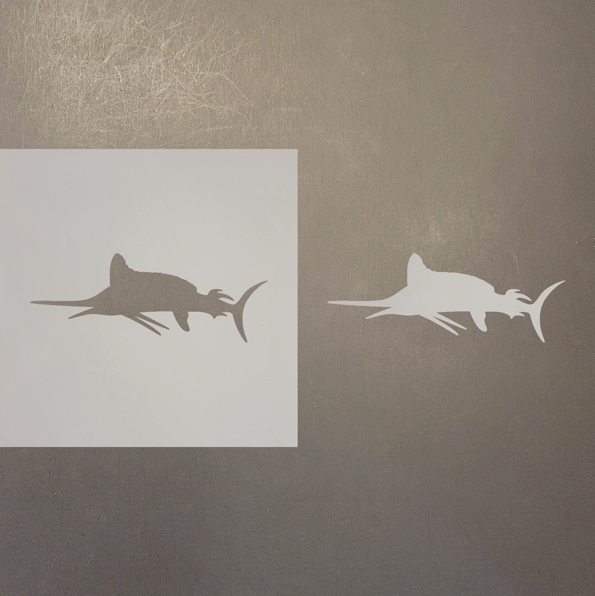 Marlin Reusable Mylar Stencil 4 Inch - Durable Art & Craft Supplies for DIY Projects, Scrapbooking, and Home Decor