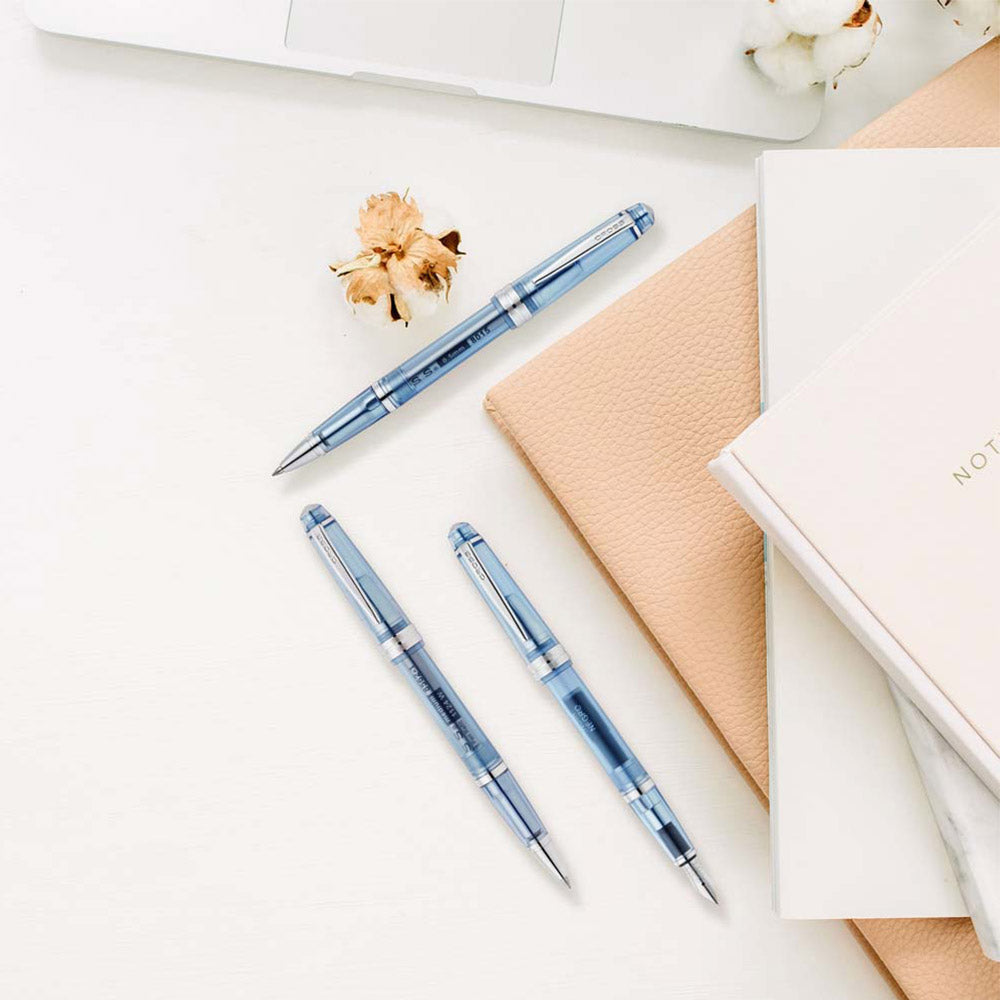 Cross Bailey Light Translucent Blue Resin Rollerball Pen - Premium Writing Instrument for Office, School & Journaling - Smooth Ink Flow for Everyday Use