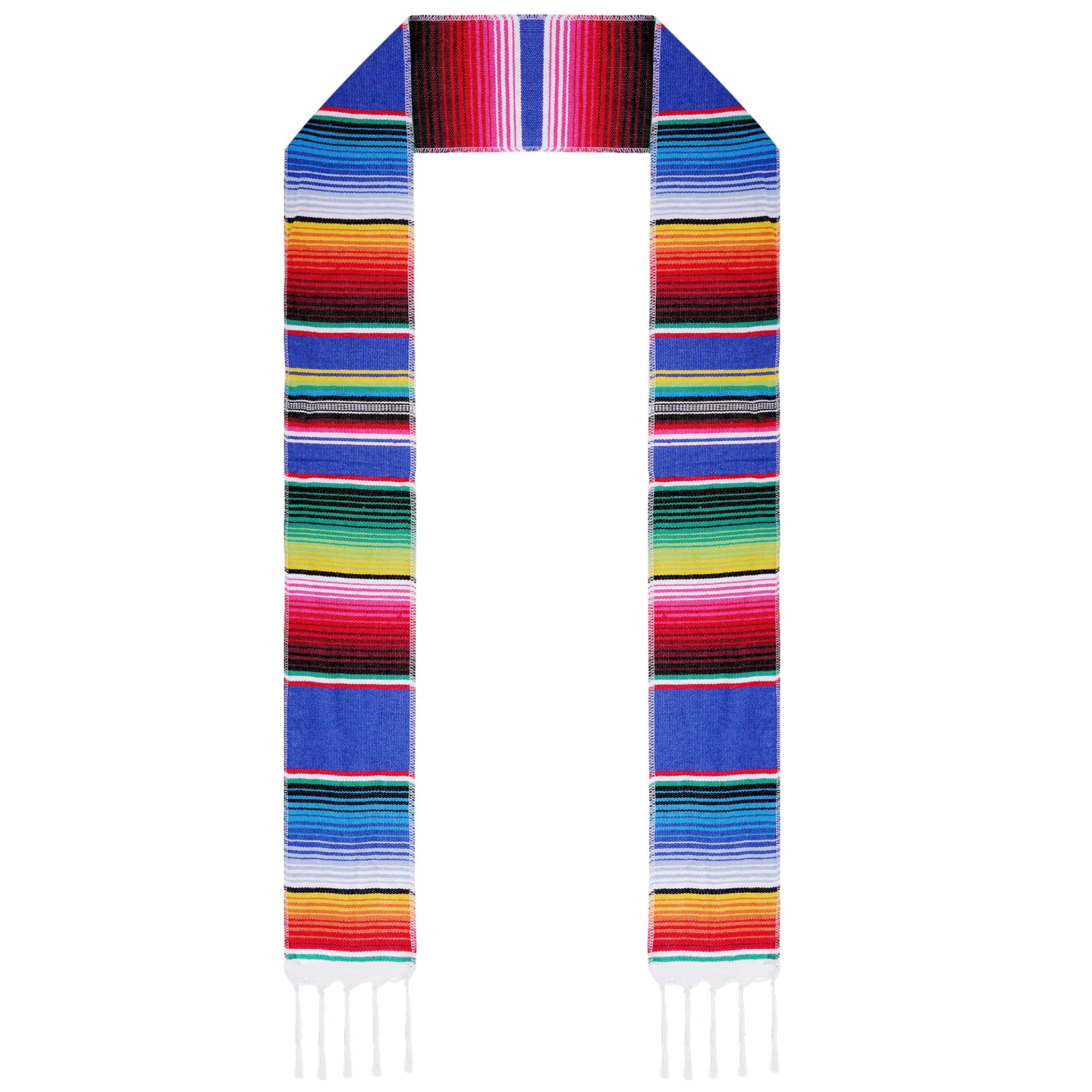 Authentic Mexican Graduation Stole - Colorful Serape Scarf for Graduation Ceremony | Honor Stole for Men & Women | Perfect for Cinco de Mayo, Hispanic Heritage Month & Cultural Celebrations
