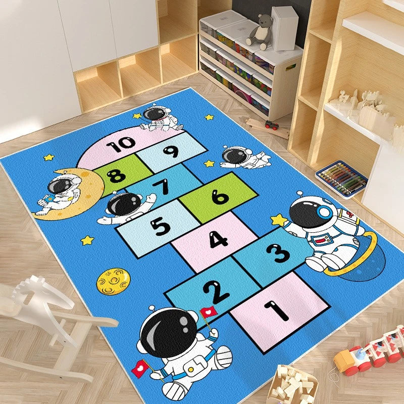 Grace SafePlay Fun & Learn Spillproof Nursery Rug - Non-Slip Waterproof Play Mat for Babies & Toddlers - Perfect for Daycare, Playroom & Nursery Floor Protection