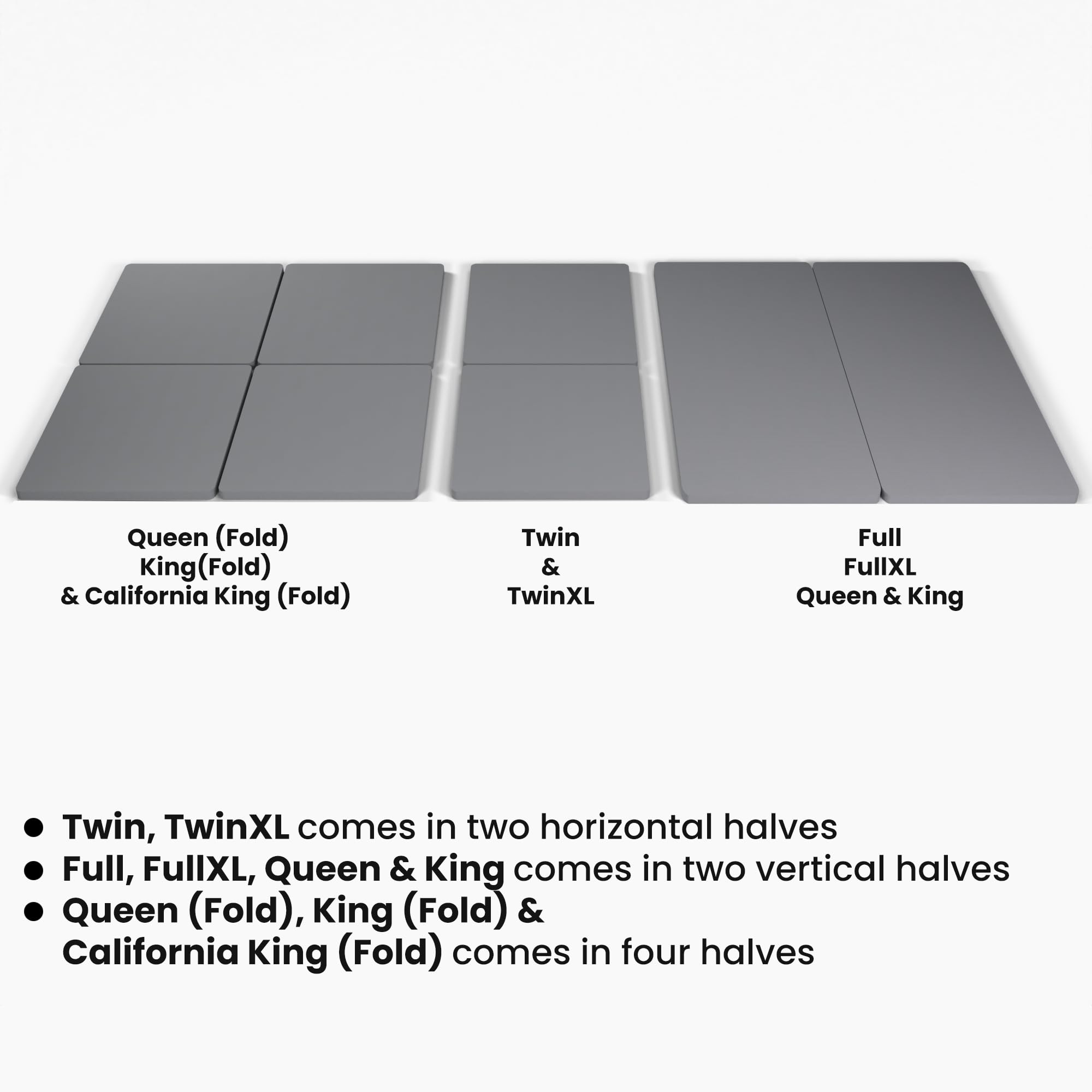 Greaton 1.5-Inch Split Bunkie Board for Mattress Support - King Size Bed Foundation, Fully Assembled, Enhanced Comfort & Durability, Grey - Perfect for Platform Beds, Adjustable Bases & Box Spring Replacement