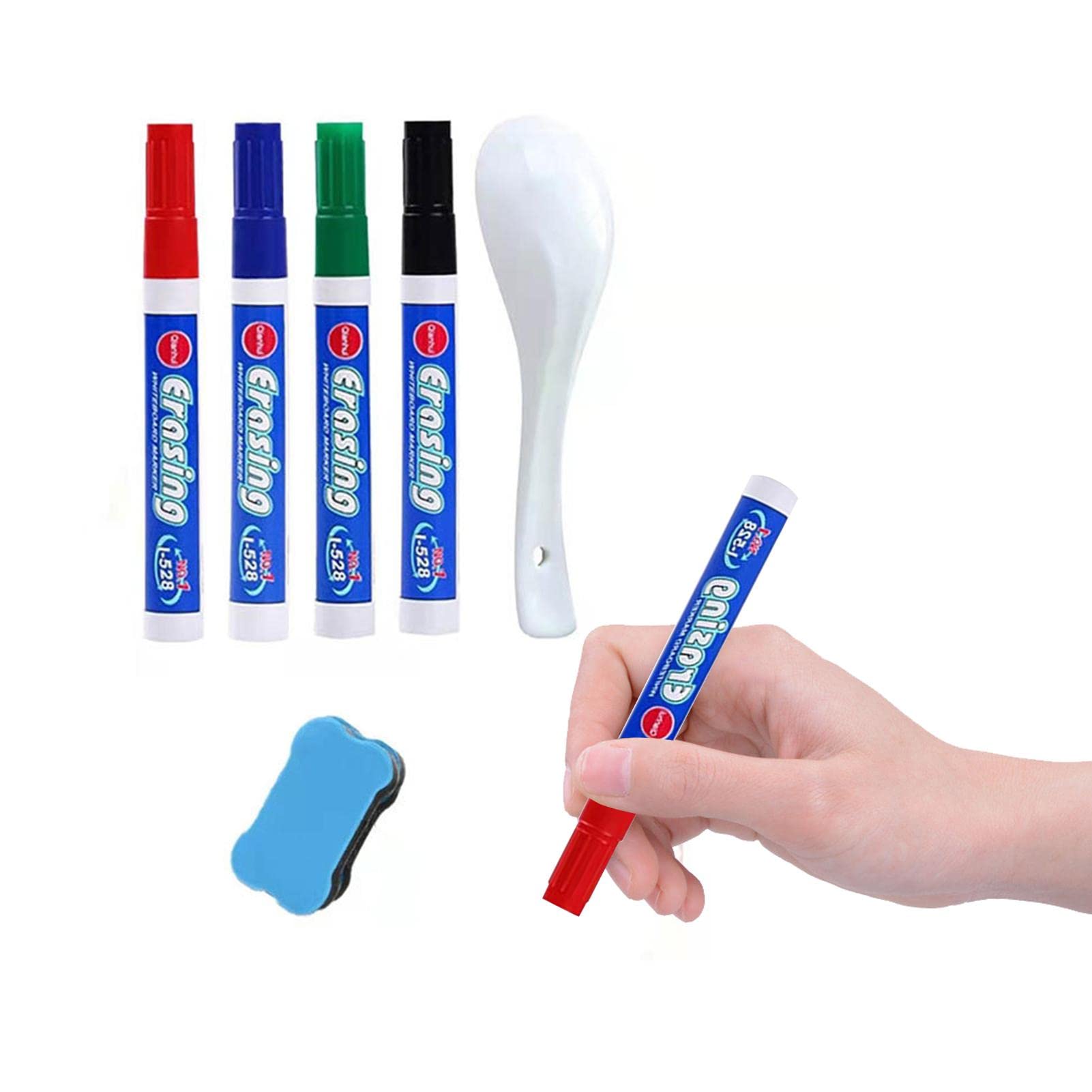 Magic Water Drawing Pen Set for Kids - Floating Water Marker with Spoon & Eraser | Reusable & Washable Art Supplies for Toddlers | Perfect for Bath Time, Pool Play & Creative Learning Activities
