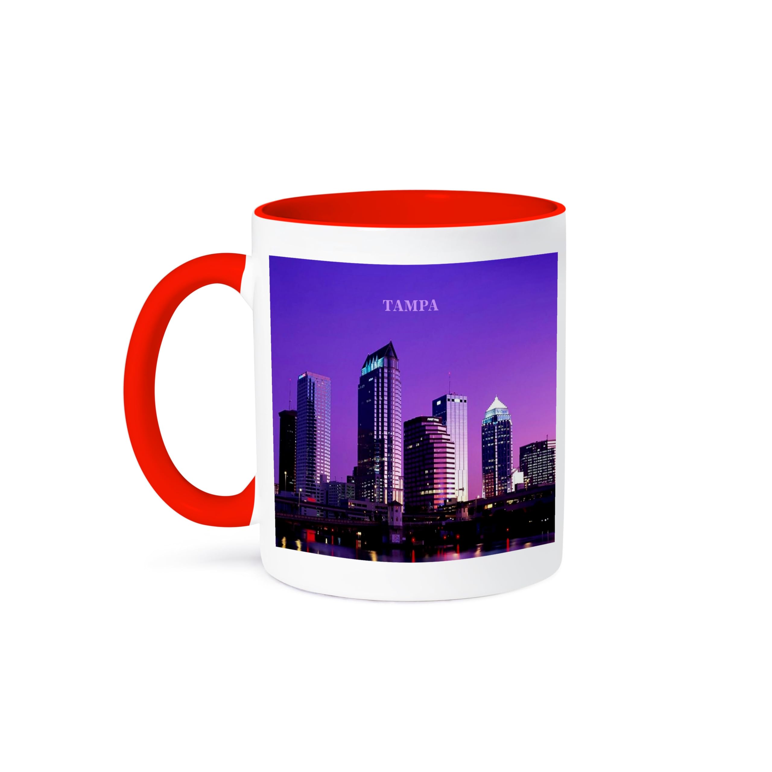 3dRose 15oz Two-Tone Red and White Ceramic Coffee Mug - Perfect for Home, Office, or Gift Giving