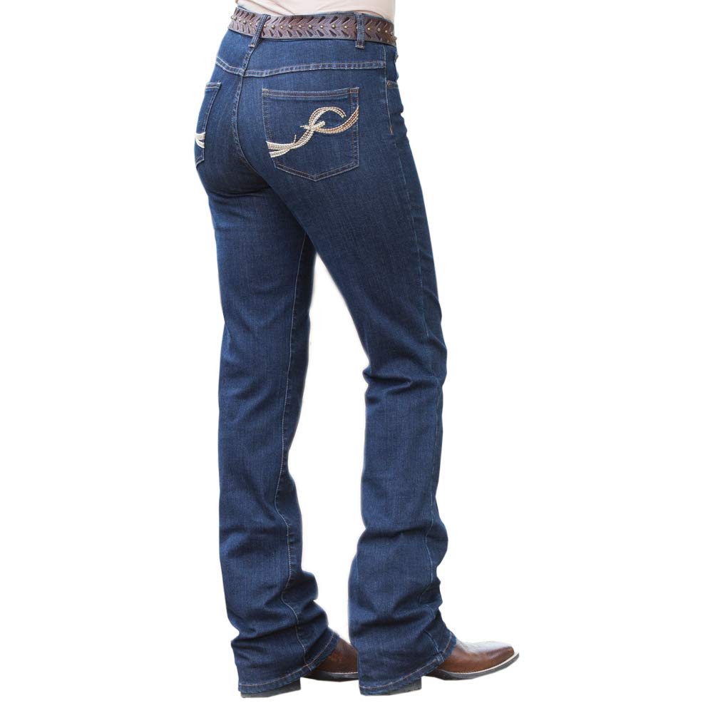 Rod's Exclusive Classic Dark Wash Western Riding Jeans for Men - Durable Cowboy Work & Ranch Jeans - Perfect for Horseback Riding, Rodeo & Outdoor Activities
