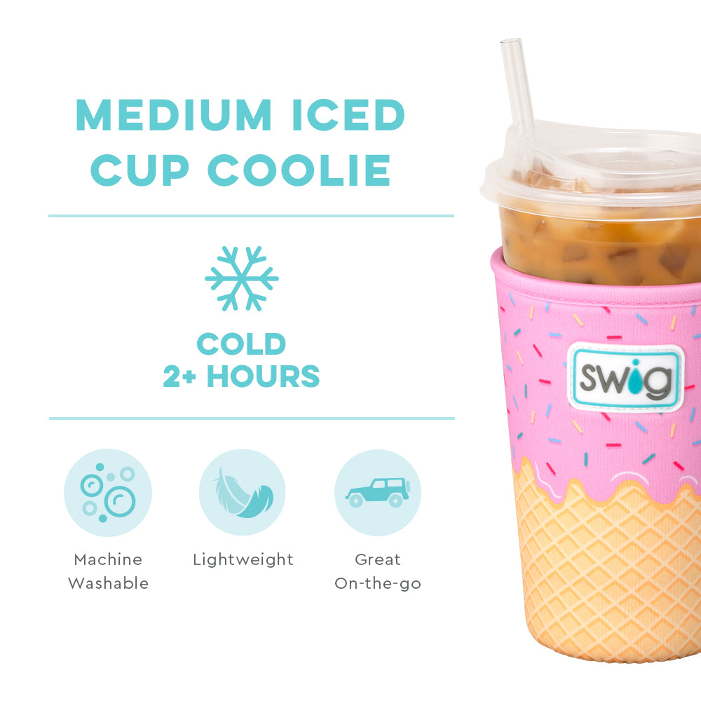 Insulated Iced Coffee Cup with Handle - 16oz Medium Size, Perfect for Iced Coffee, Smoothies & Cold Drinks at Home, Office or Travel