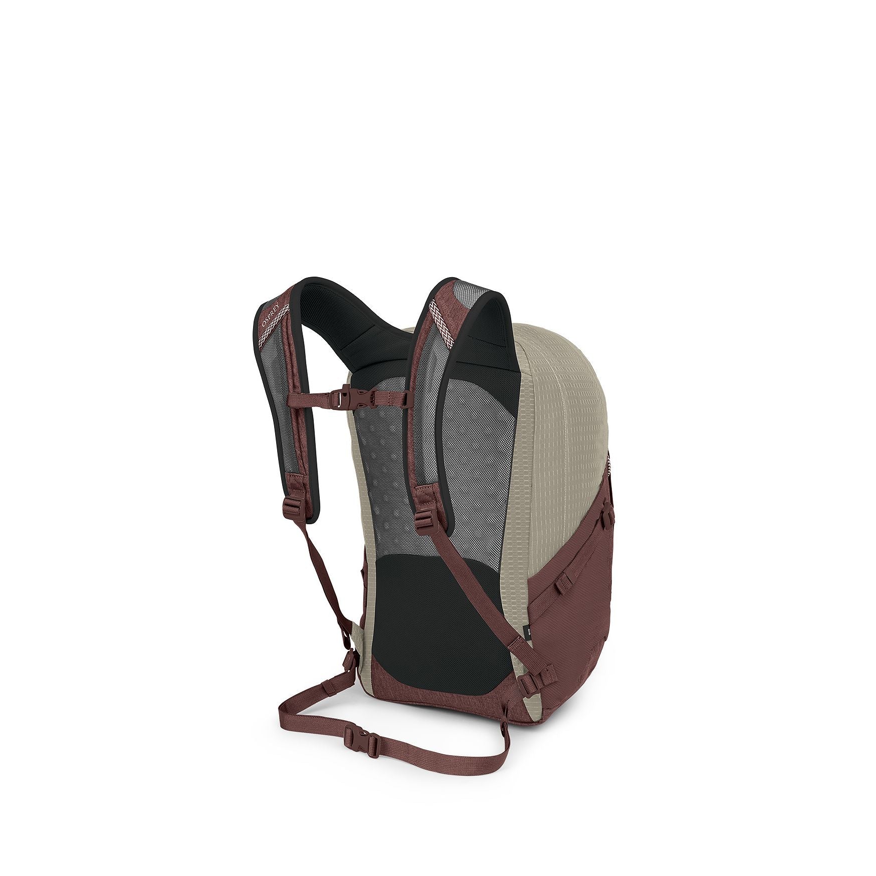 Osprey Quasar 26L Everyday Commute Backpack for Men & Women - Lightweight Laptop Backpack with Padded Sleeve - Sawdust Tan/Raisin Red - Perfect for Work, Travel & Outdoor Adventures