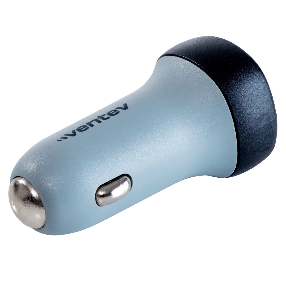 Ventev 30W USB C Car Charger - Fast Charging, Dark Gray - Perfect for Road Trips & Commuting