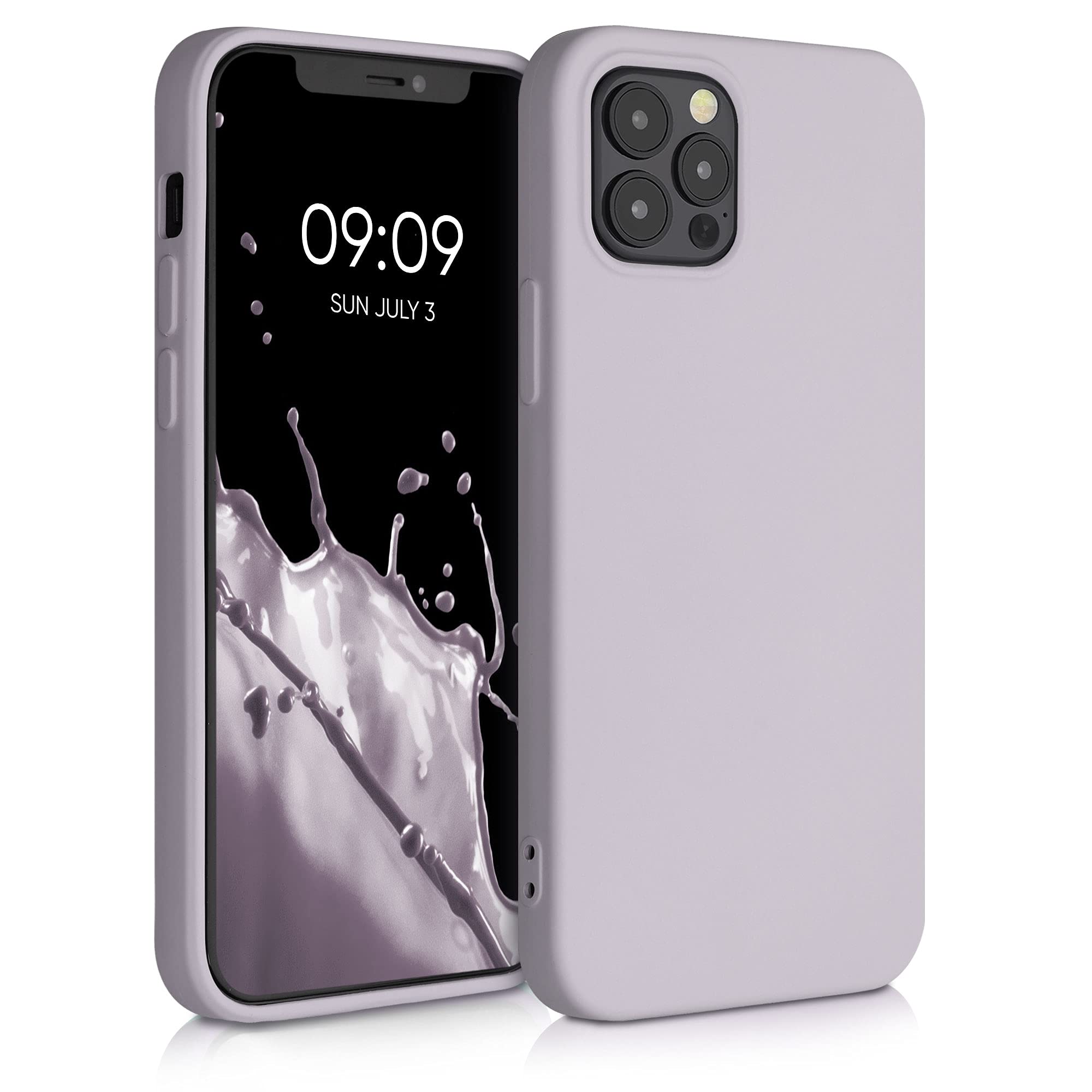 kwmobile Soft TPU Slim Protective Case for Apple iPhone 12 & iPhone 12 Pro - Shockproof Phone Cover with Non-Slip Grip - Purple Cloud Design - Perfect for Everyday Use, Work & Travel