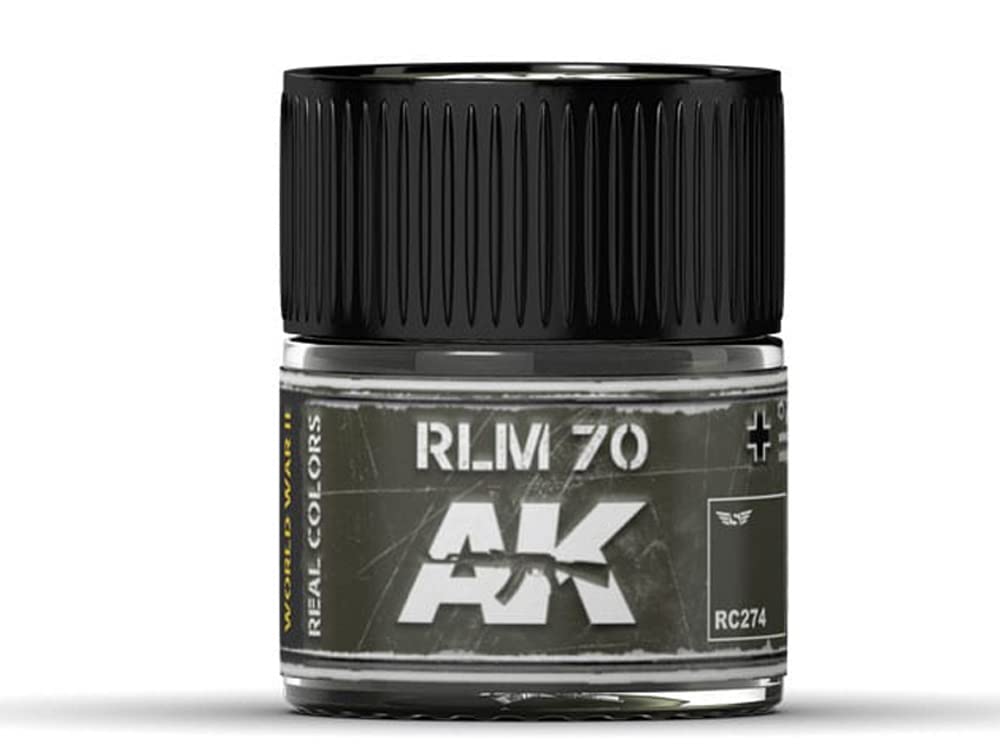 AK Interactive Real Color Air Single Paint Line 10ml - RC274 RLM 70 Black Green Model Paint for Airbrush - Perfect for Military Aircraft, Scale Models & DIY Projects