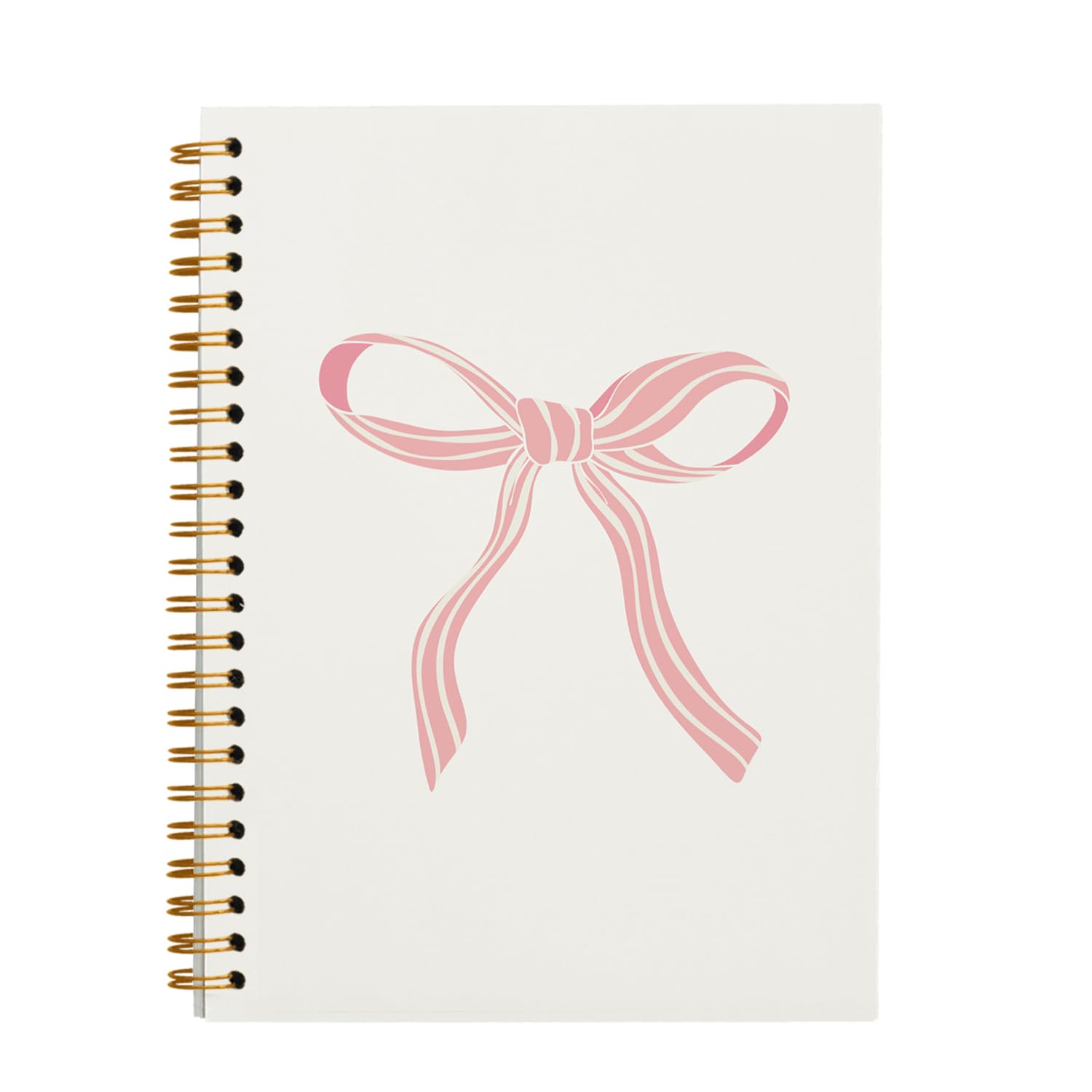 Coquette Pink Bow Spiral Notebook - Aesthetic Preppy Journal for Women & Girls, 5.5 x 8.3 College Ruled Notebook, Perfect for School, Office & Gift Giving