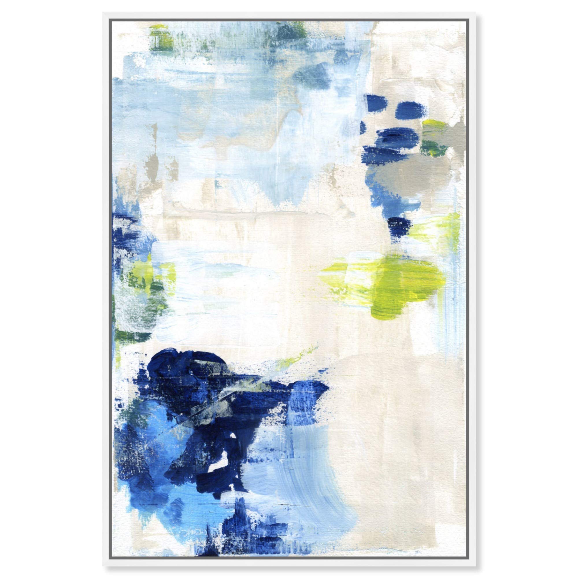Abstract Wall Art Canvas Print 'Perks' by Oliver Gal Artist Co. - 10x15 Inch White Framed Home Decor for Living Room, Bedroom & Office