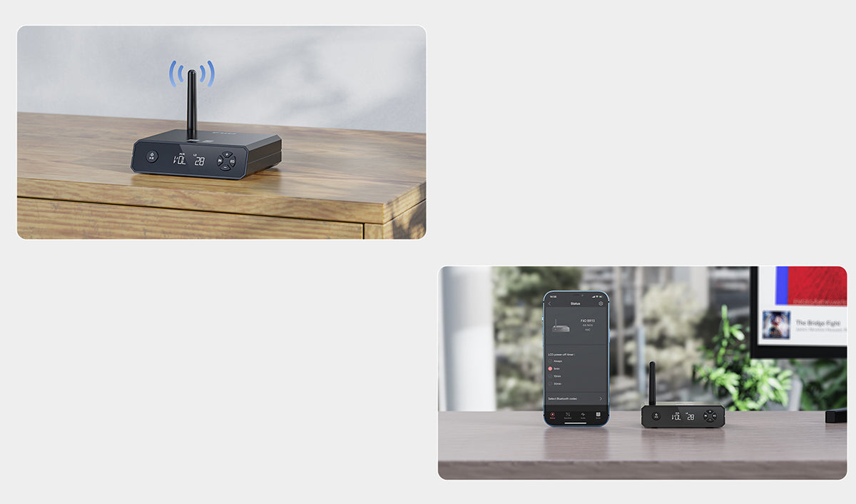 FiiO BR13 HiFi Bluetooth Receiver - High Resolution Wireless Audio Adapter for Home Stereo, Car Audio & Portable Speakers | Premium Sound Quality for Music Streaming & Hands-Free Calls