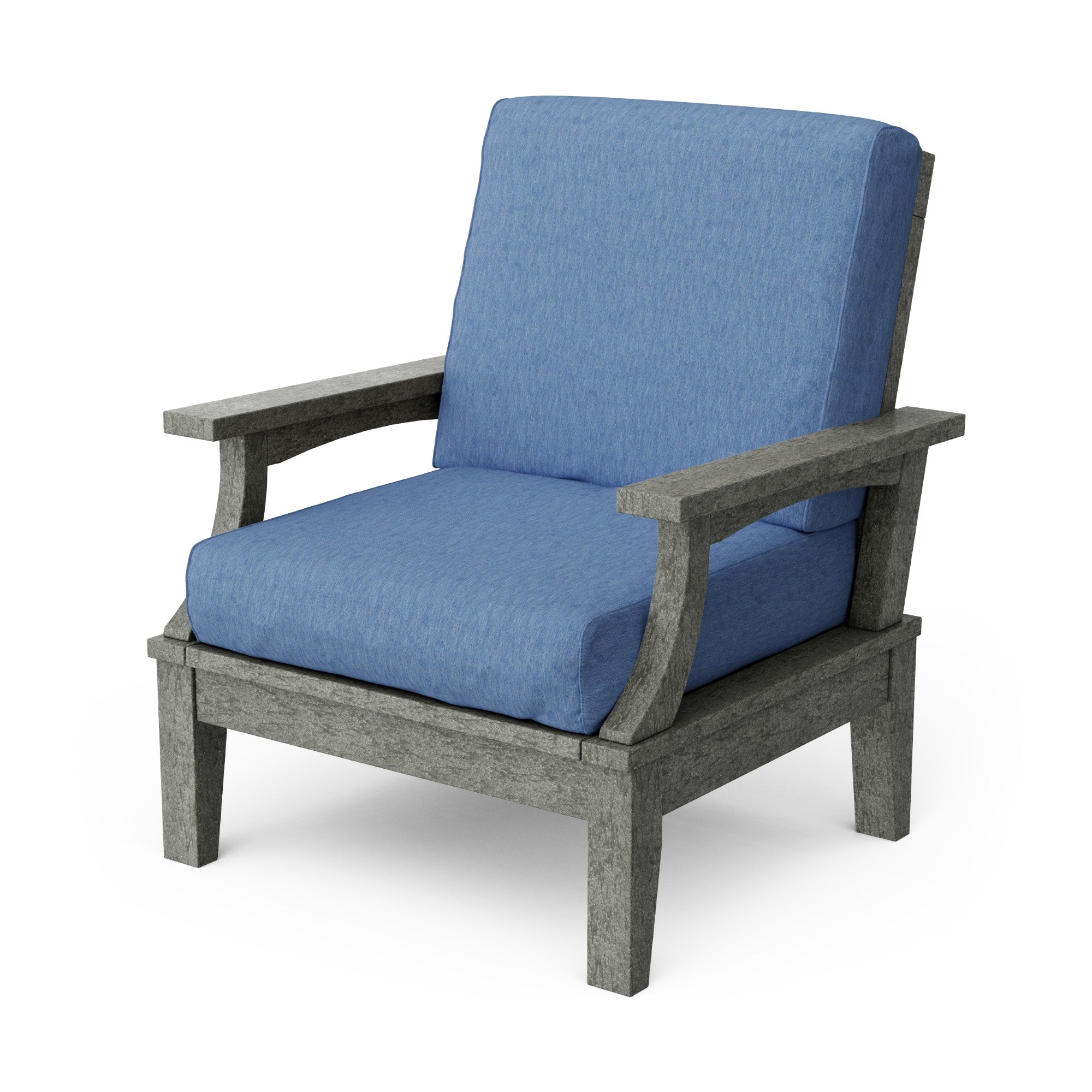Heritage Deep Seating Patio Chair with Weather-Resistant Cushions - Outdoor Lounge Furniture for Garden, Poolside & Backyard Relaxation