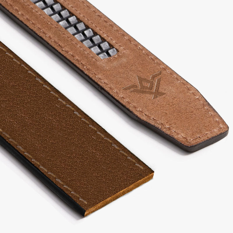 Premium Full Grain Leather Belt for Men - Wide Brown Genuine Leather Belt - Durable & Stylish for Casual, Business & Formal Wear