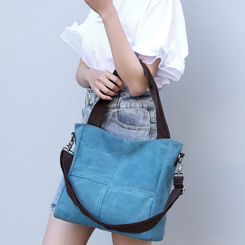 Women's Canvas Tote Bag - Small Crossbody Purse for Work & Travel