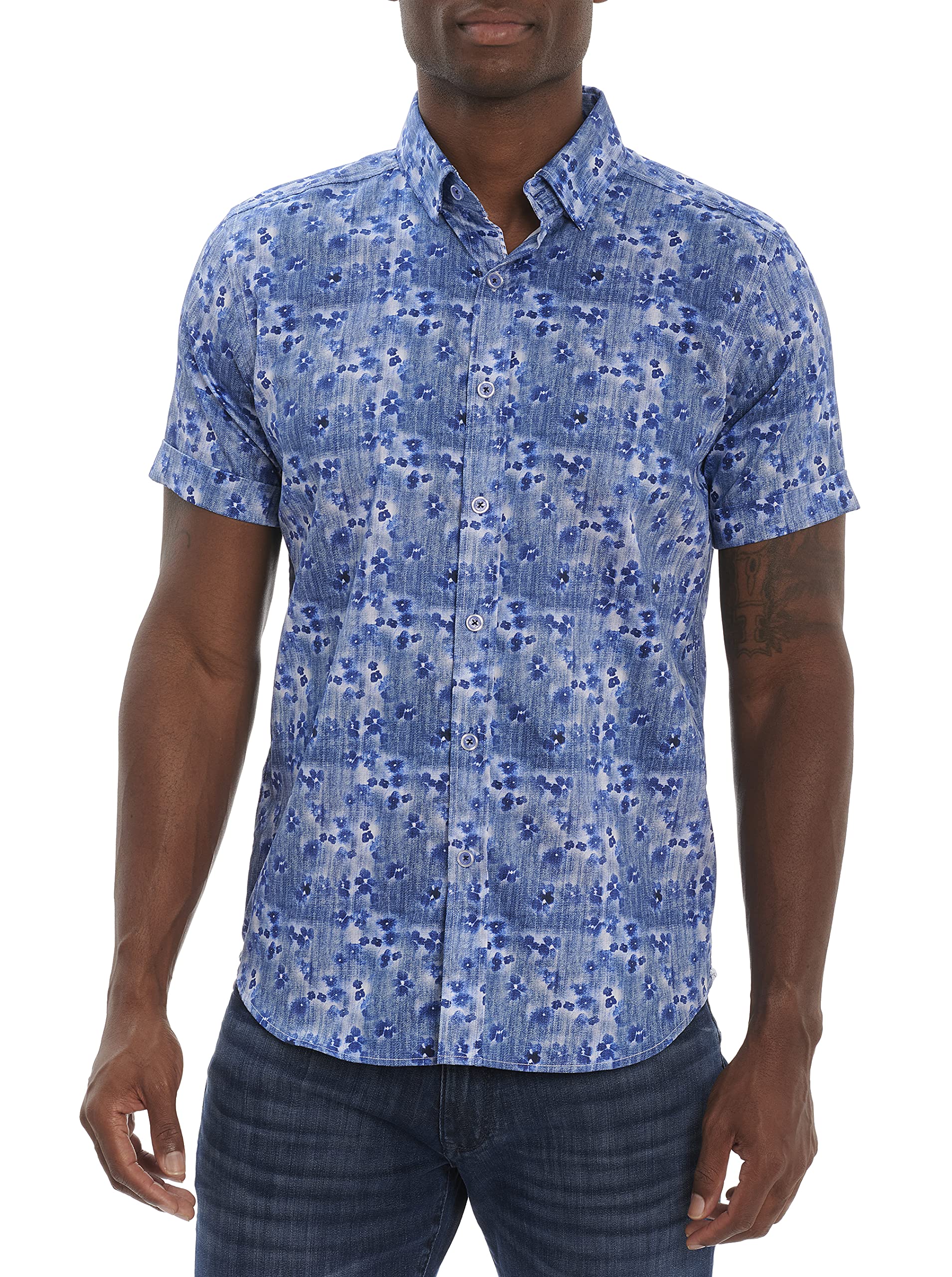 Robert Graham Men's Camden Cove Short Sleeve Woven Shirt - Stylish Casual Button Down for Summer Outings & Beach Vacations