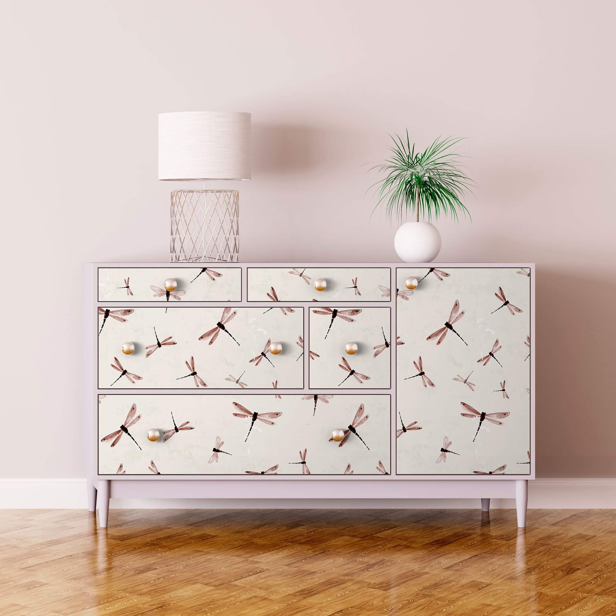 Beige and Tan Botanical Animal Peel and Stick Removable Wallpaper - Self-Adhesive Decorative Wall Covering for Nursery, Bedroom, and Home Decor